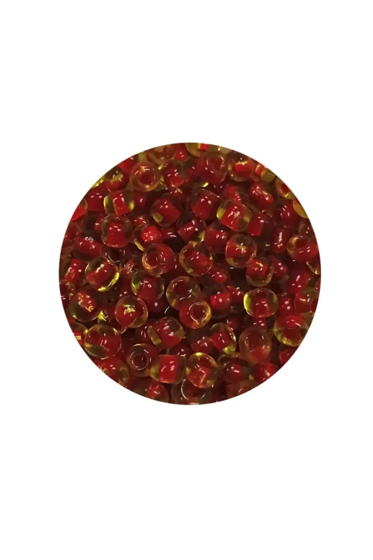 Dökme Cam Kum Boncuk (8/0) 3 mm - 20 Gram - Şeffaf Sarı Kırmızı - BNC175 - Just Cheap Store Görsel 4