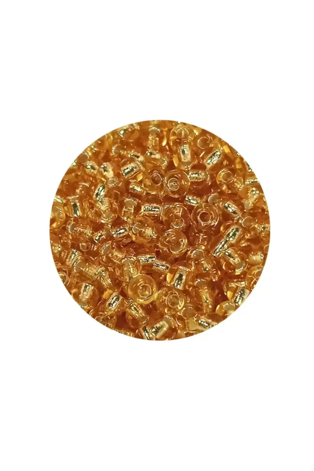 Dökme Cam Kum Boncuk (8/0) 3 mm - 20 Gram - Şeffaf Koyu Sarı - BNC176 - Just Cheap Store Görsel 2