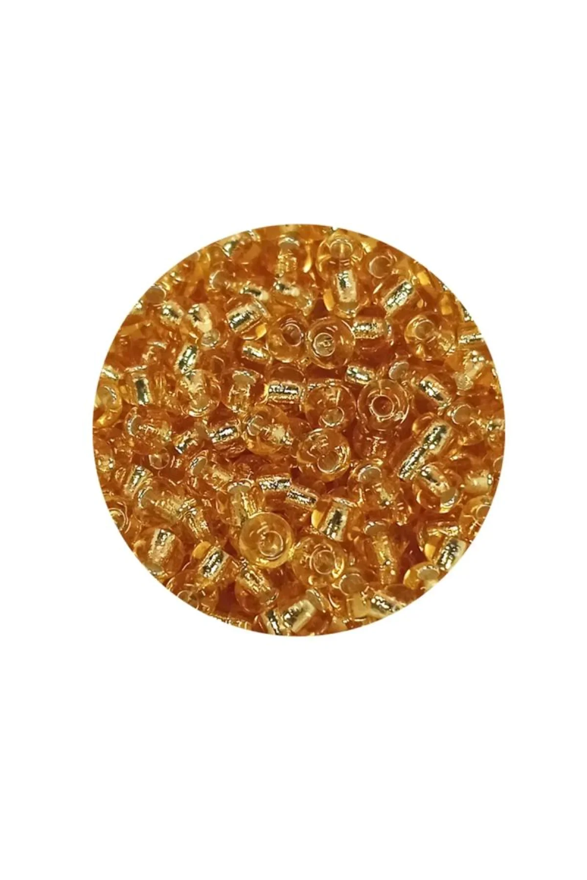 Dökme Cam Kum Boncuk (8/0) 3 mm - 20 Gram - Şeffaf Koyu Sarı - BNC176 - Just Cheap Store Görsel 4