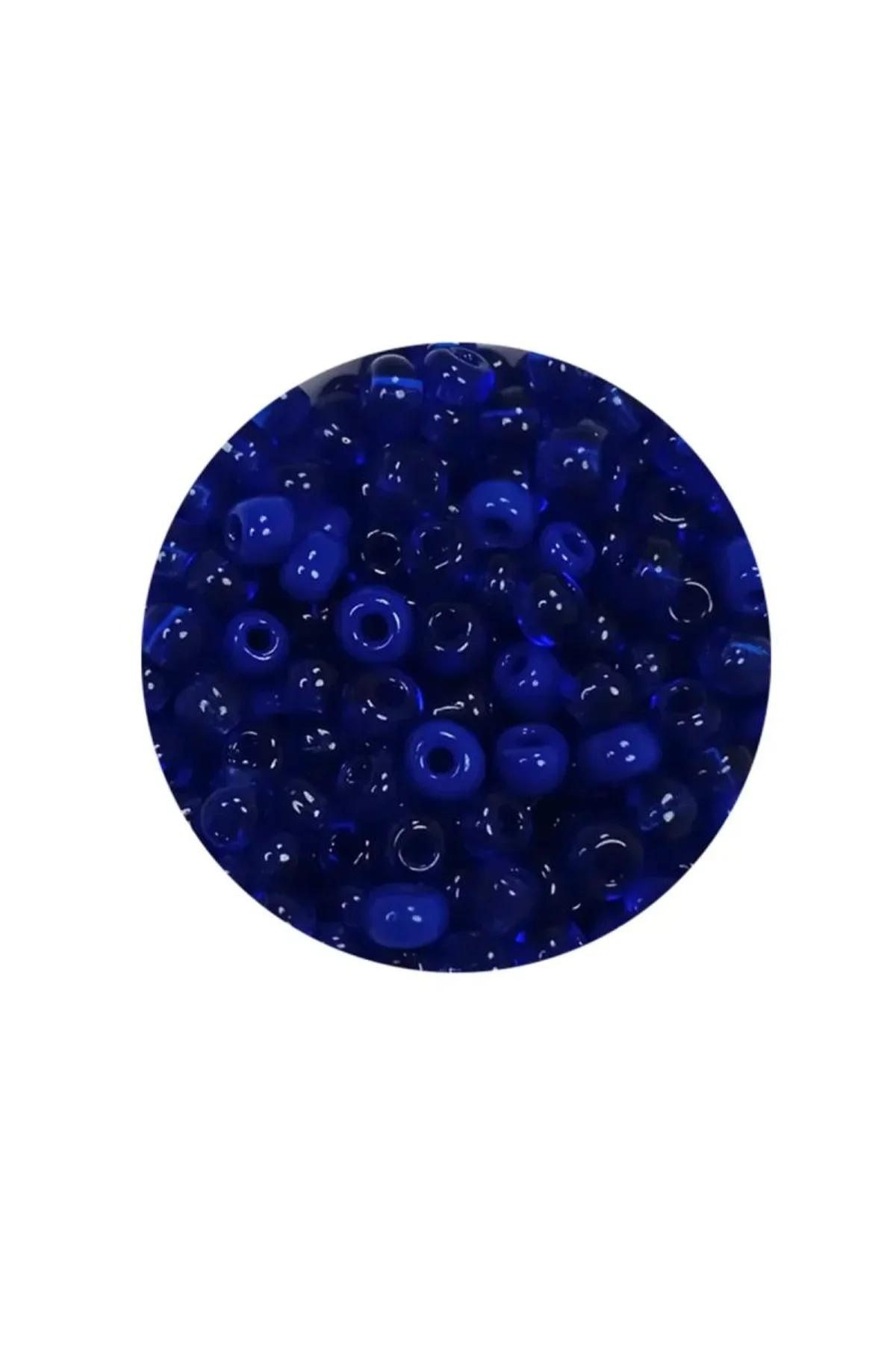 Dökme Cam Kum Boncuk (8/0) 3 mm - 20 Gram - Koyu Mavi - BNC178 - Just Cheap Store Görsel 4