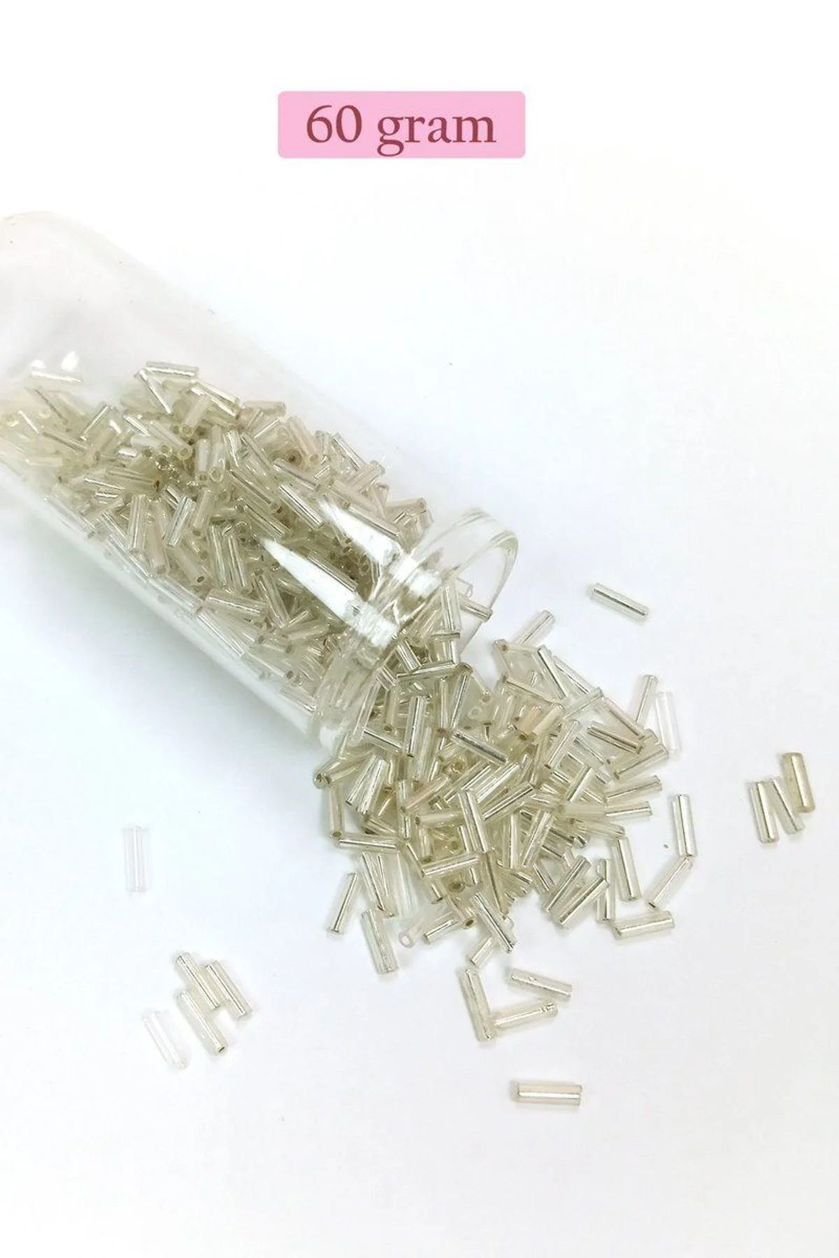Uzun Boru Kesme Boncuk Çap 2mm Uzunluk 10 mm - 60 Gram - Gümüş - BNC271 - Just Cheap Store Görsel 5