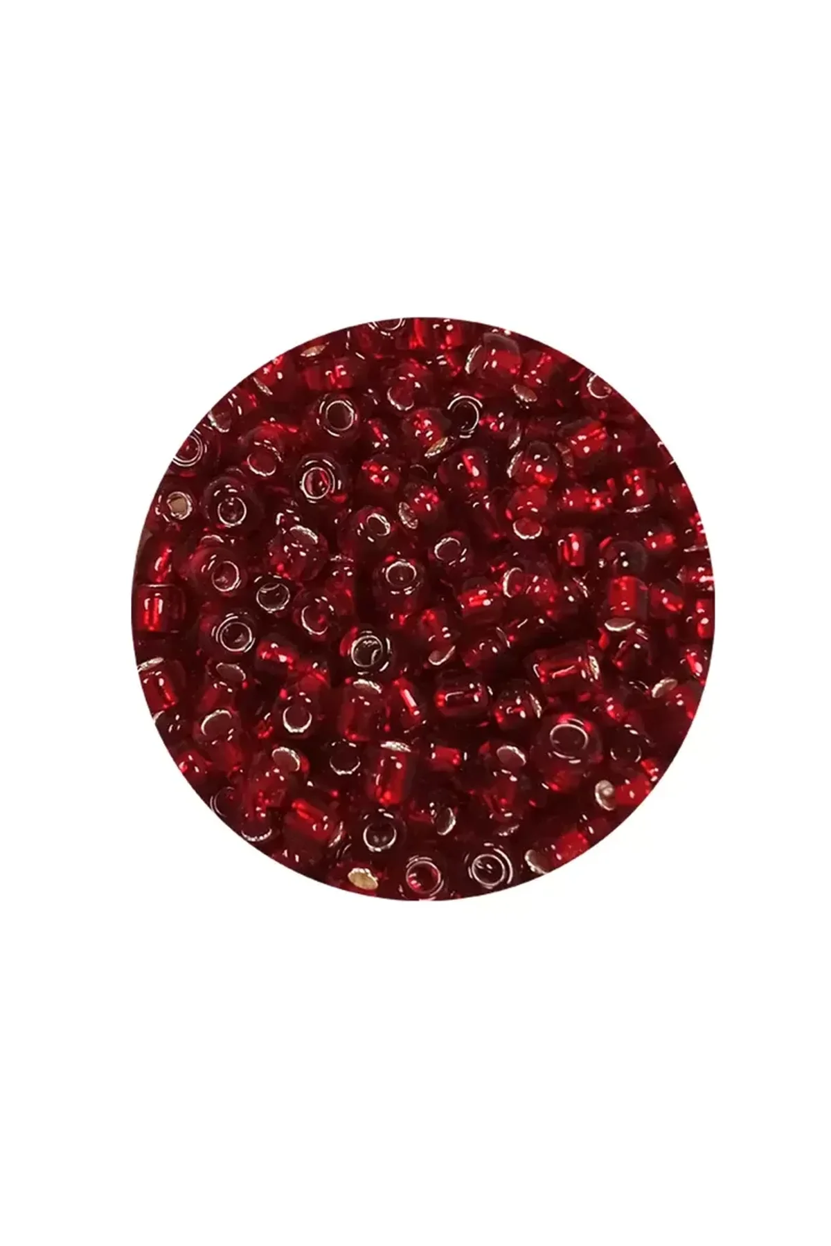 Dökme Cam Kum Boncuk (8/0) 3 mm - 20 Gram - Koyu Kırmızı - BNC183 - Just Cheap Store Görsel 2