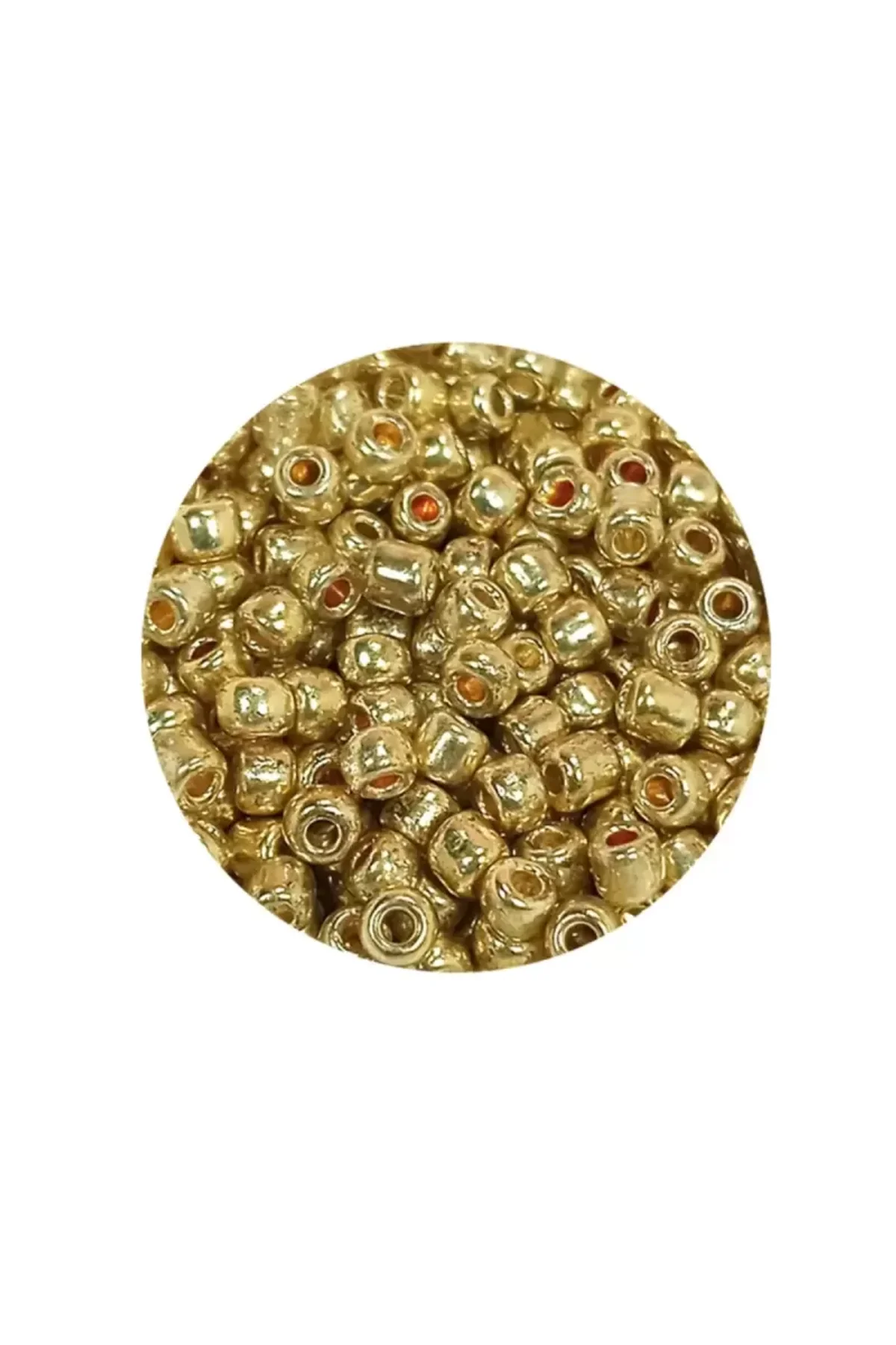 Dökme Cam Kum Boncuk (8/0) 3 mm - 60 Gram - Altın Rengi - BNC185 - Just Cheap Store Görsel 2