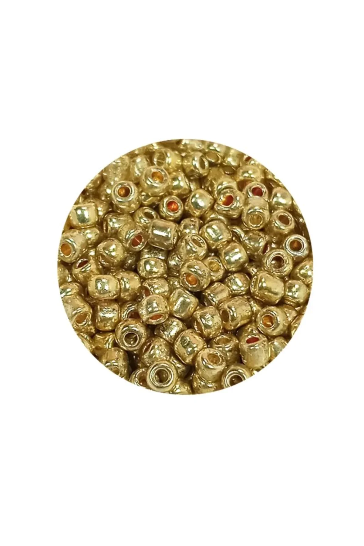 Dökme Cam Kum Boncuk (8/0) 3 mm - 60 Gram - Altın Rengi - BNC185 - Just Cheap Store Görsel 4