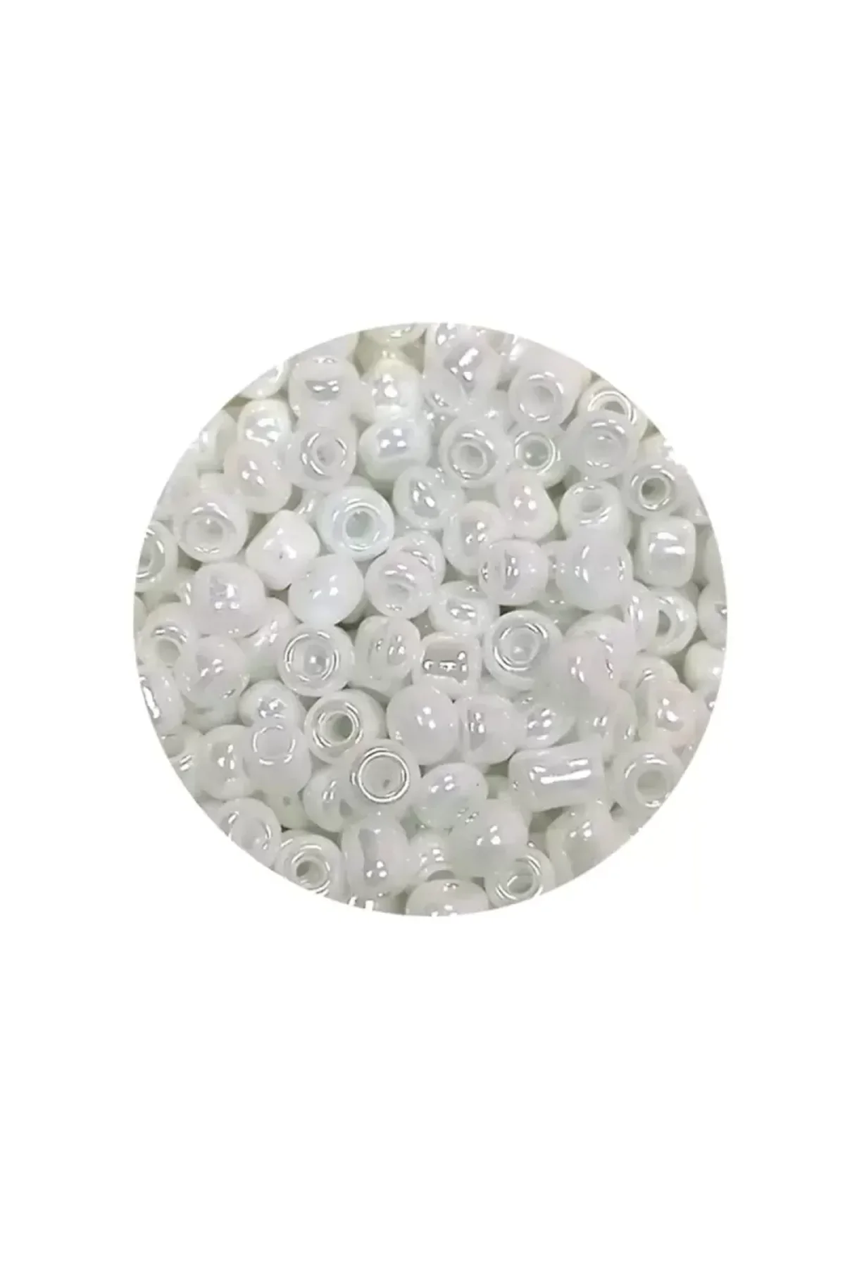 Dökme Cam Kum Boncuk (8/0) 3 mm - 60 Gram - İnci Beyaz - BNC186 - Just Cheap Store Görsel 2