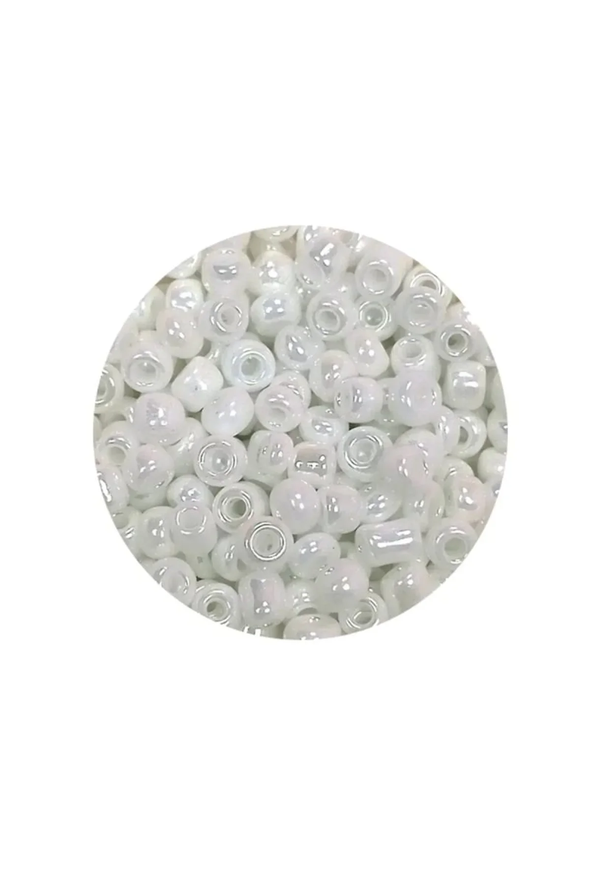 Dökme Cam Kum Boncuk (8/0) 3 mm - 60 Gram - İnci Beyaz - BNC186 - Just Cheap Store Görsel 4
