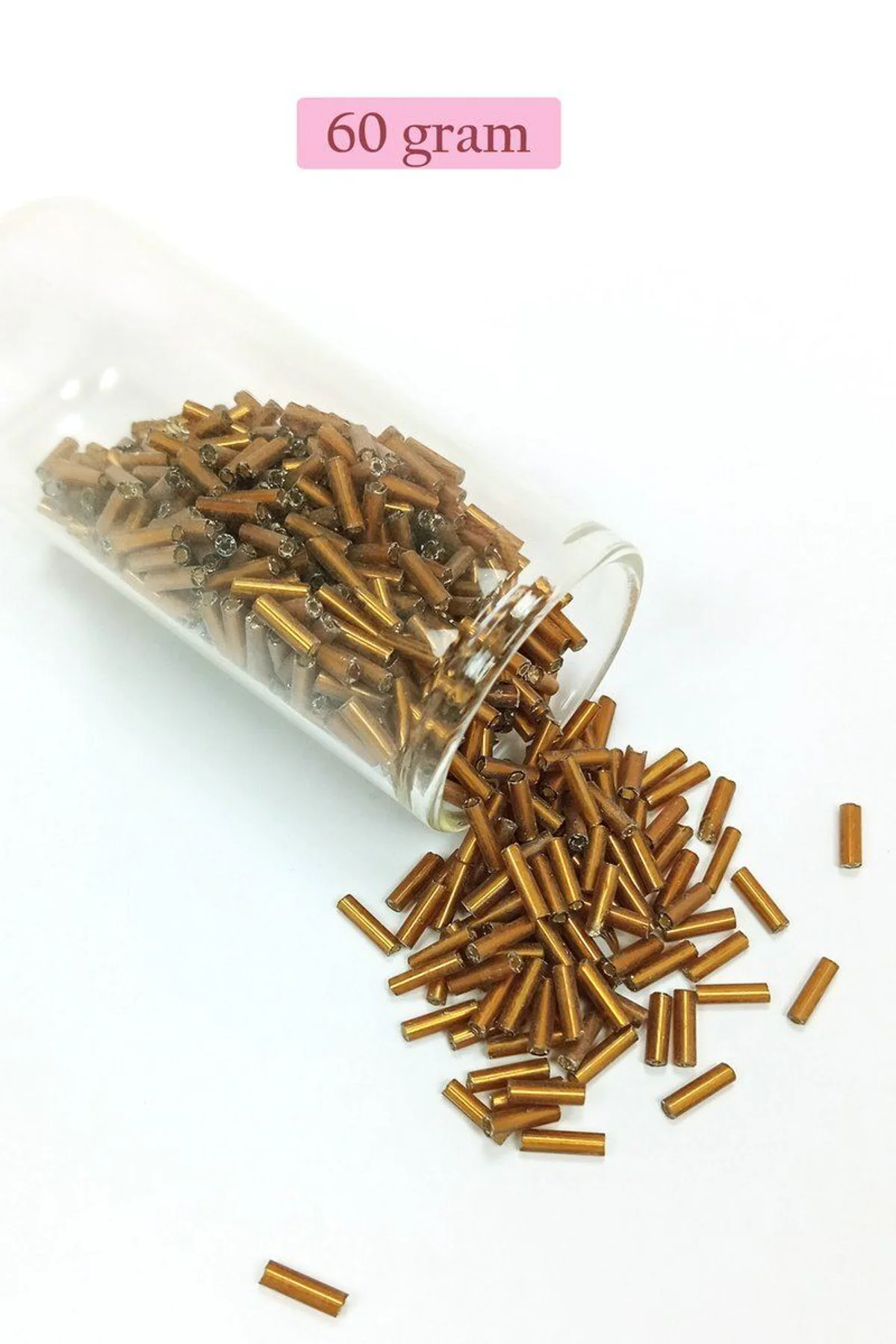 Uzun Boru Kesme Boncuk Çap 2mm Uzunluk 10 mm - 60 Gram - Gold - BNC287 - Just Cheap Store Görsel 5