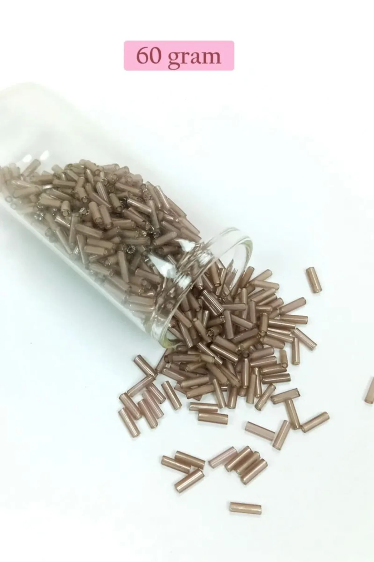 Uzun Boru Kesme Boncuk Çap 2mm Uzunluk 10 mm - 60 Gram - Duman - BNC292 - Just Cheap Store Görsel 3