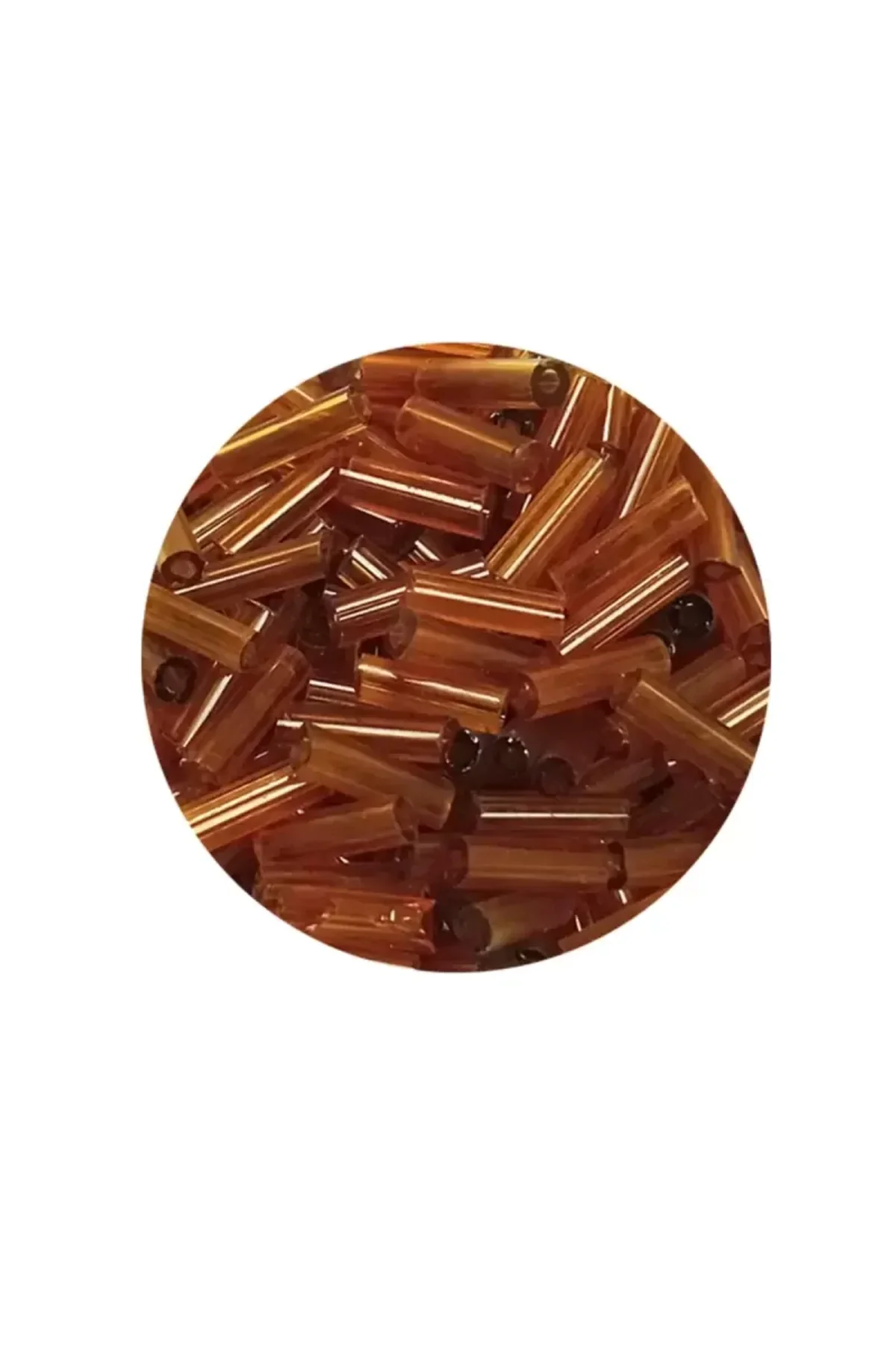 Uzun Boru Kesme Boncuk Çap 2mm Uzunluk 10 mm - 60 Gram - Şeffaf Gold - BNC293 - Just Cheap Store Görsel 2