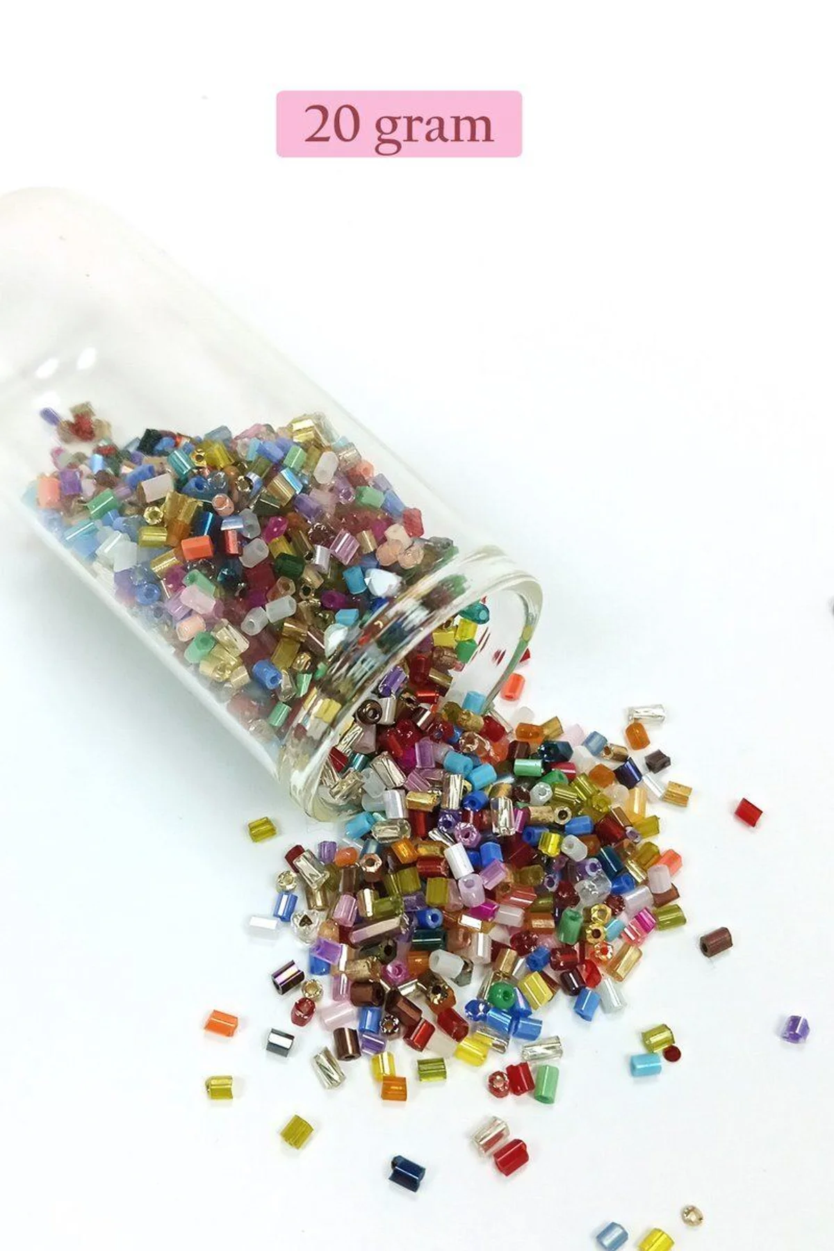 Kesme Cam Boncuk 2mm - 20 Gram - Karışık Renkli -BNC309 - Just Cheap Store Görsel 5