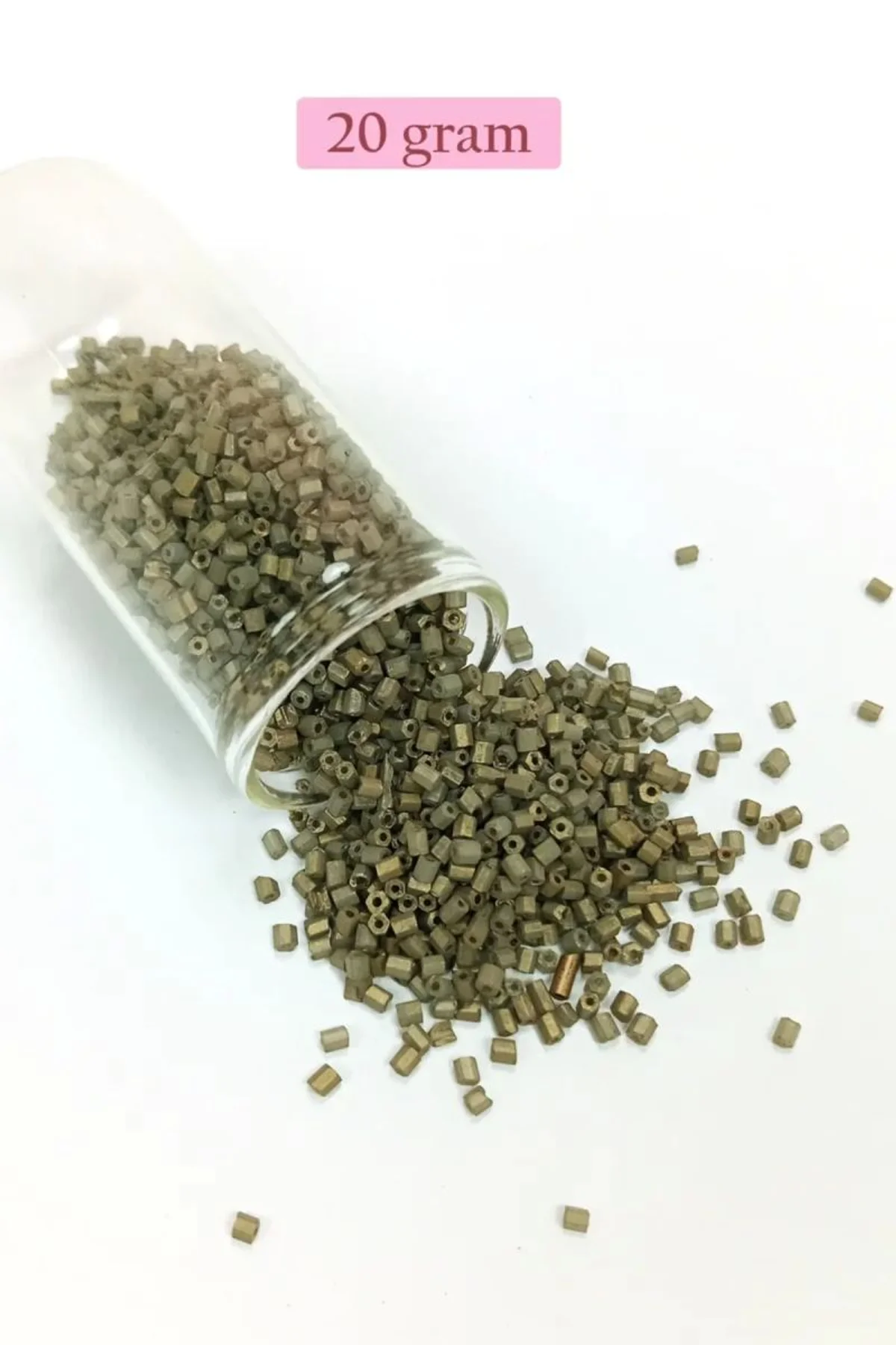 Kesme Cam Boncuk 2mm - 20 Gram - Mat Asker Yeşili -BNC317 - Just Cheap Store Görsel 3