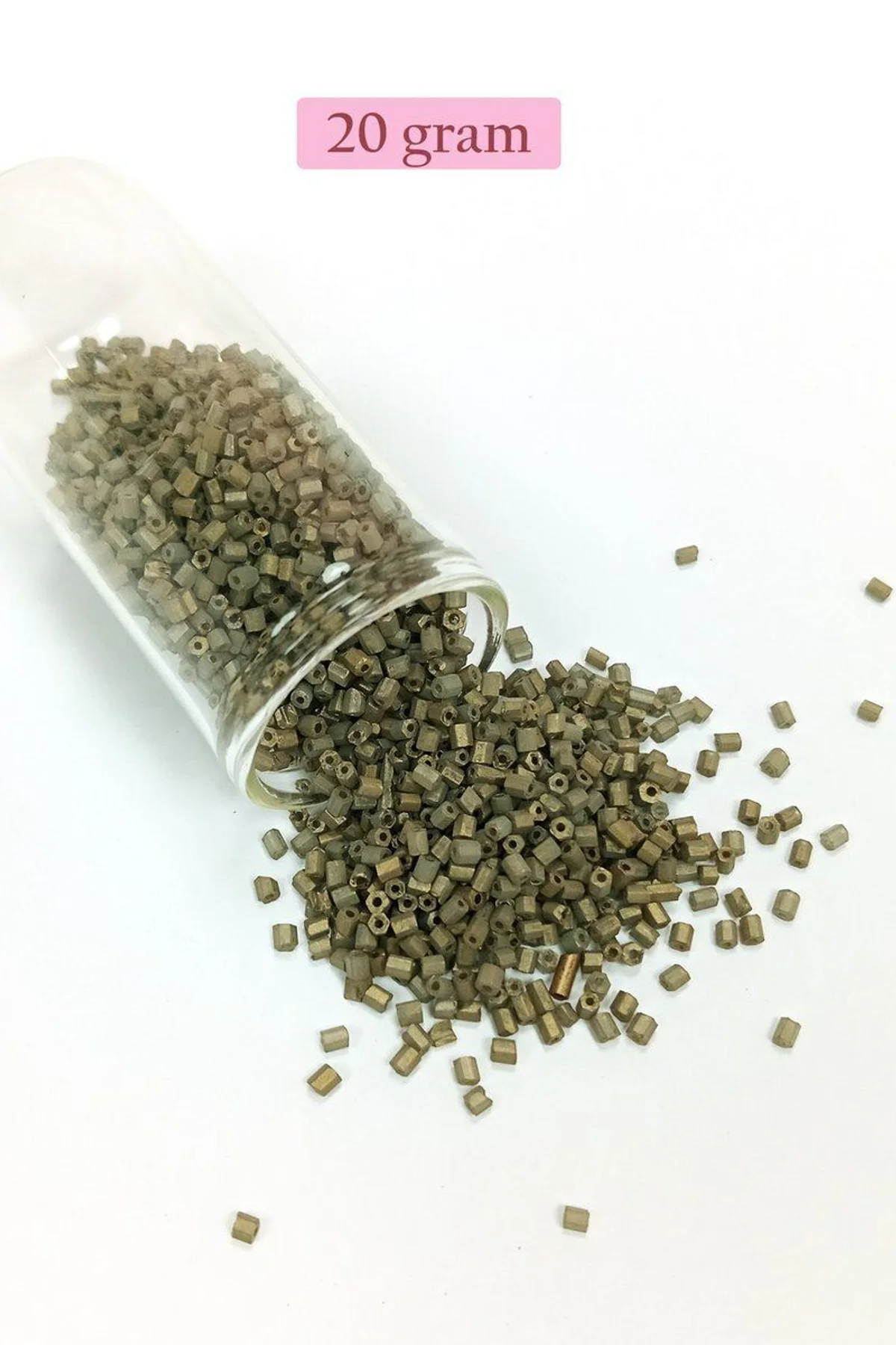 Kesme Cam Boncuk 2mm - 20 Gram - Mat Asker Yeşili -BNC317 - Just Cheap Store Görsel 5