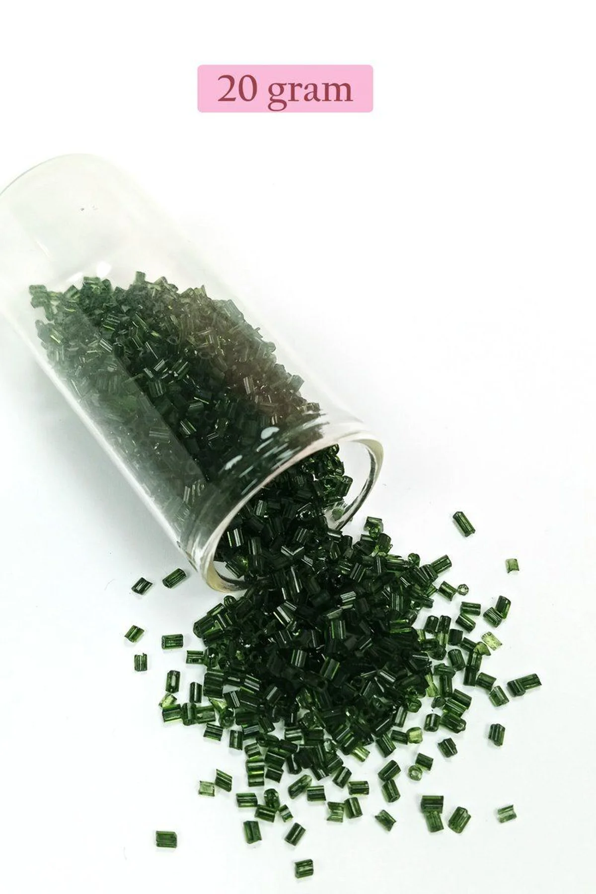 Kesme Cam Boncuk 2mm - 20 Gram - Şeffaf Koyu Yeşil -BNC319 - Just Cheap Store Görsel 5