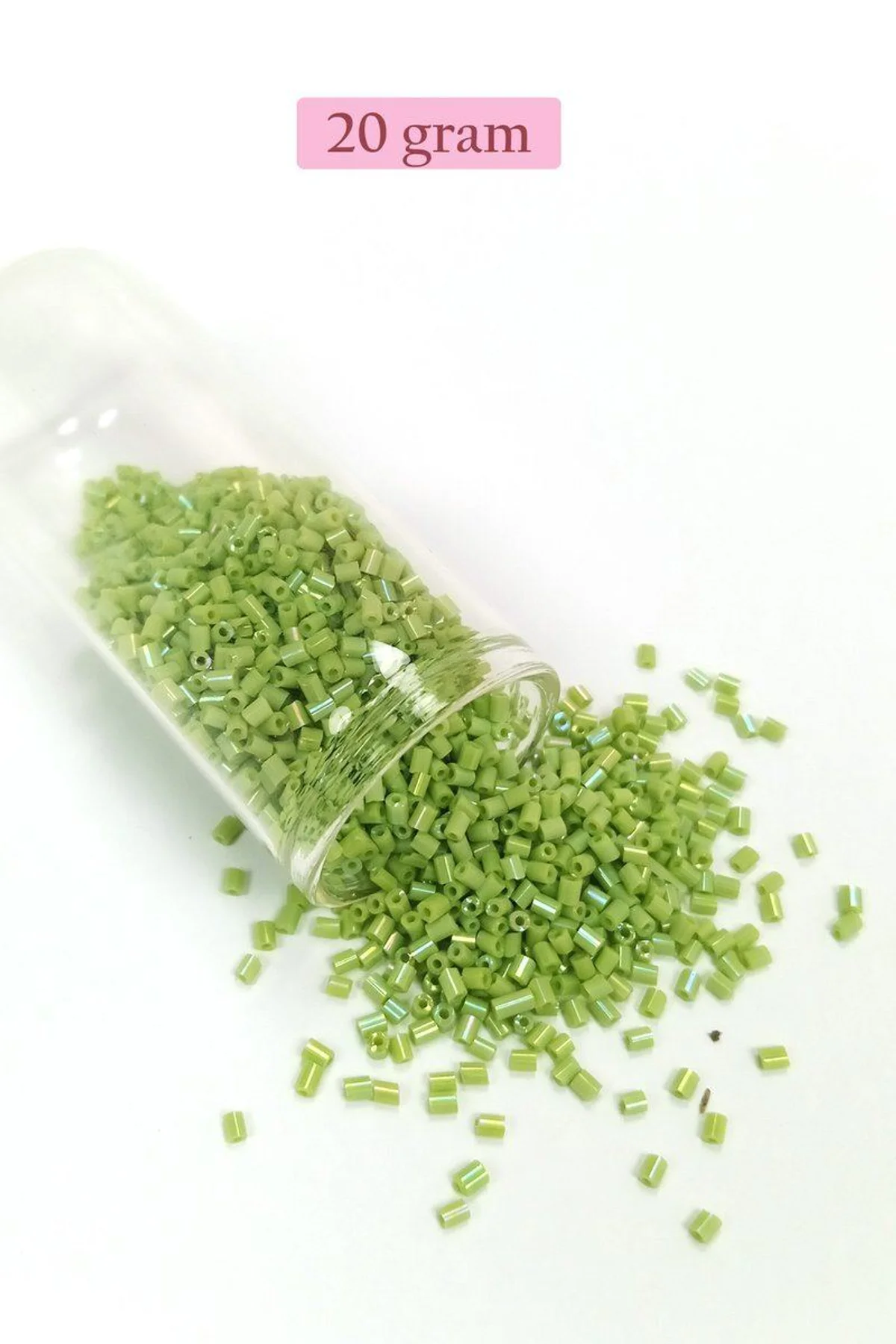 Kesme Cam Boncuk 2mm - 20 Gram - Yeşil -BNC325 - Just Cheap Store Görsel 5