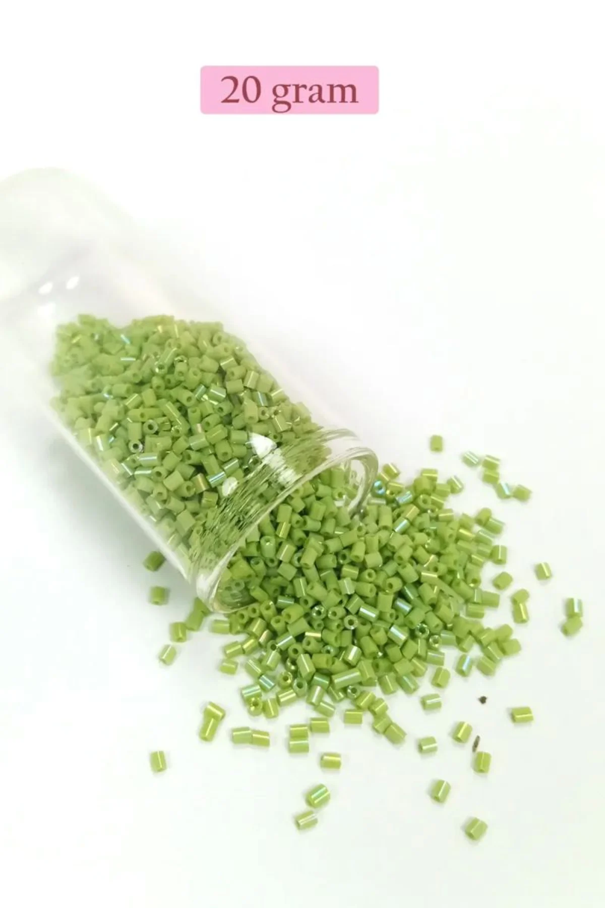 Kesme Cam Boncuk 2mm - 20 Gram - Yeşil -BNC325 - Just Cheap Store Görsel 3