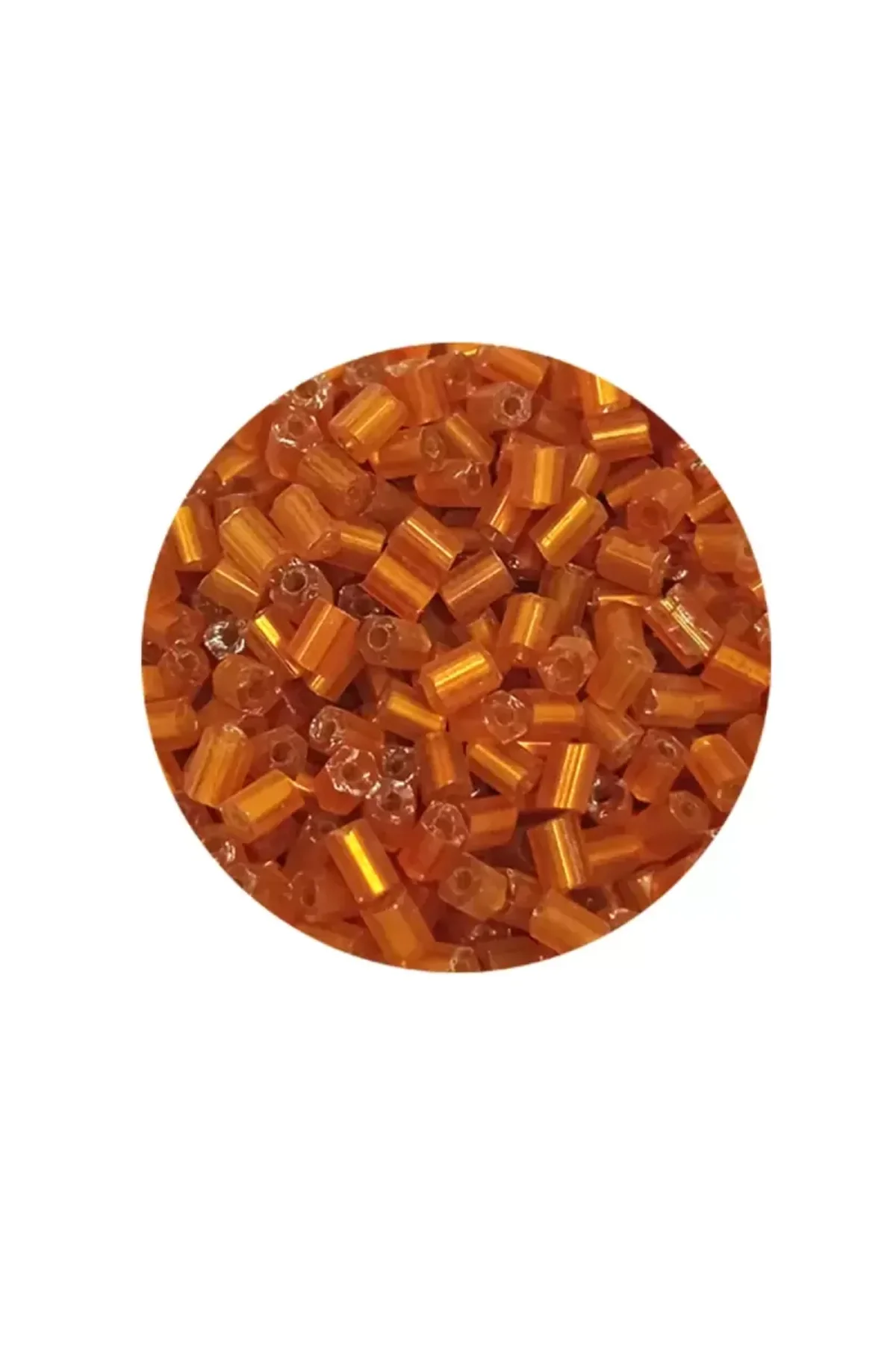 Kesme Cam Boncuk 2mm - 20 Gram - Şeffaf Koyu Turuncu -BNC327 - Just Cheap Store Görsel 2