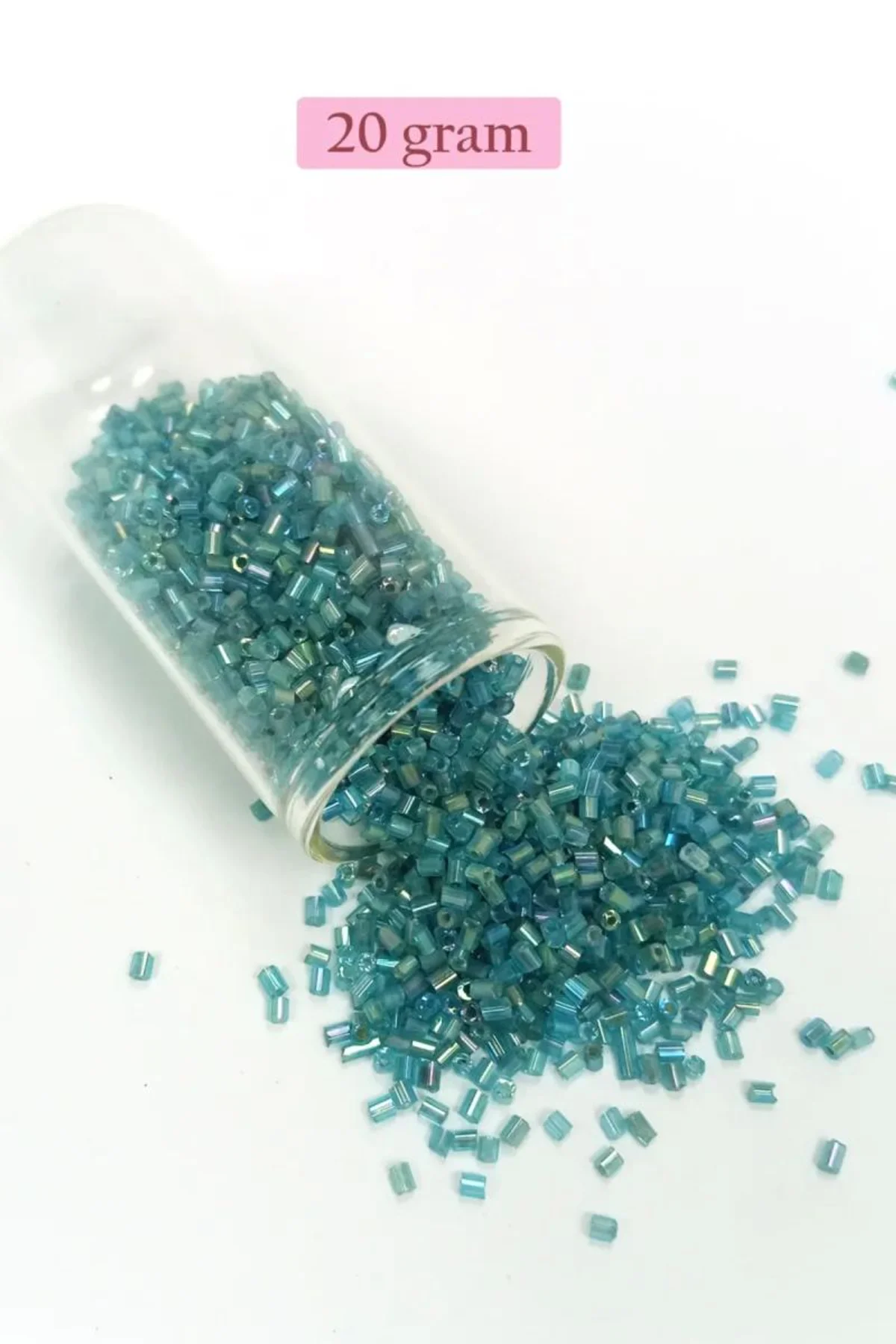 Kesme Cam Boncuk 2mm - 20 Gram - Şeffaf Çam Yeşili -BNC332 - Just Cheap Store Görsel 3