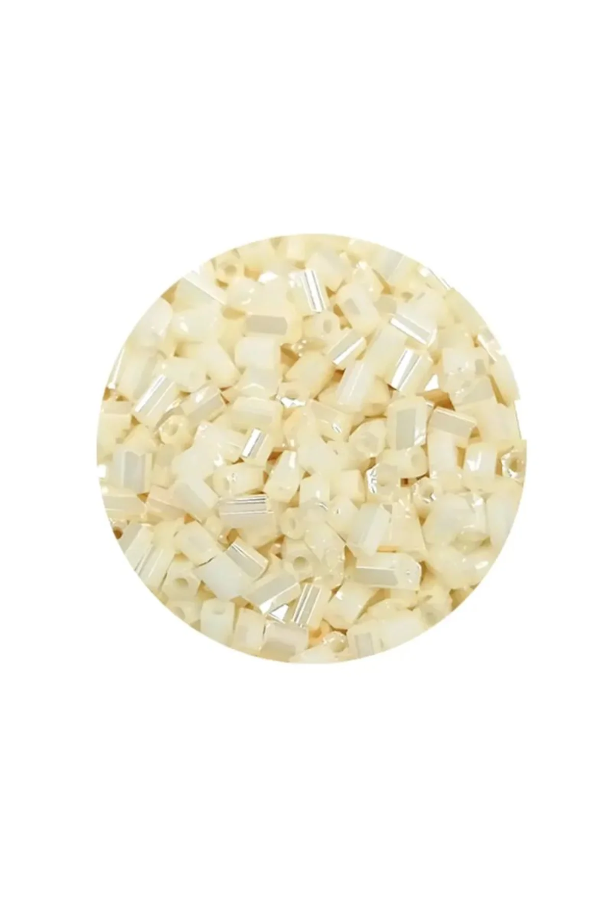 Kesme Cam Boncuk 2mm - 20 Gram - Krem -BNC336 - Just Cheap Store Görsel 4