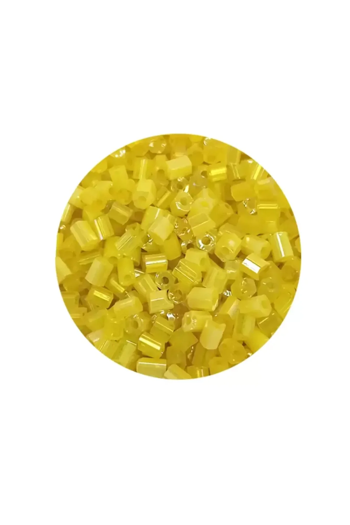 Kesme Cam Boncuk 2mm - 20 Gram - Koyu Sarı -BNC337 - Just Cheap Store Görsel 2