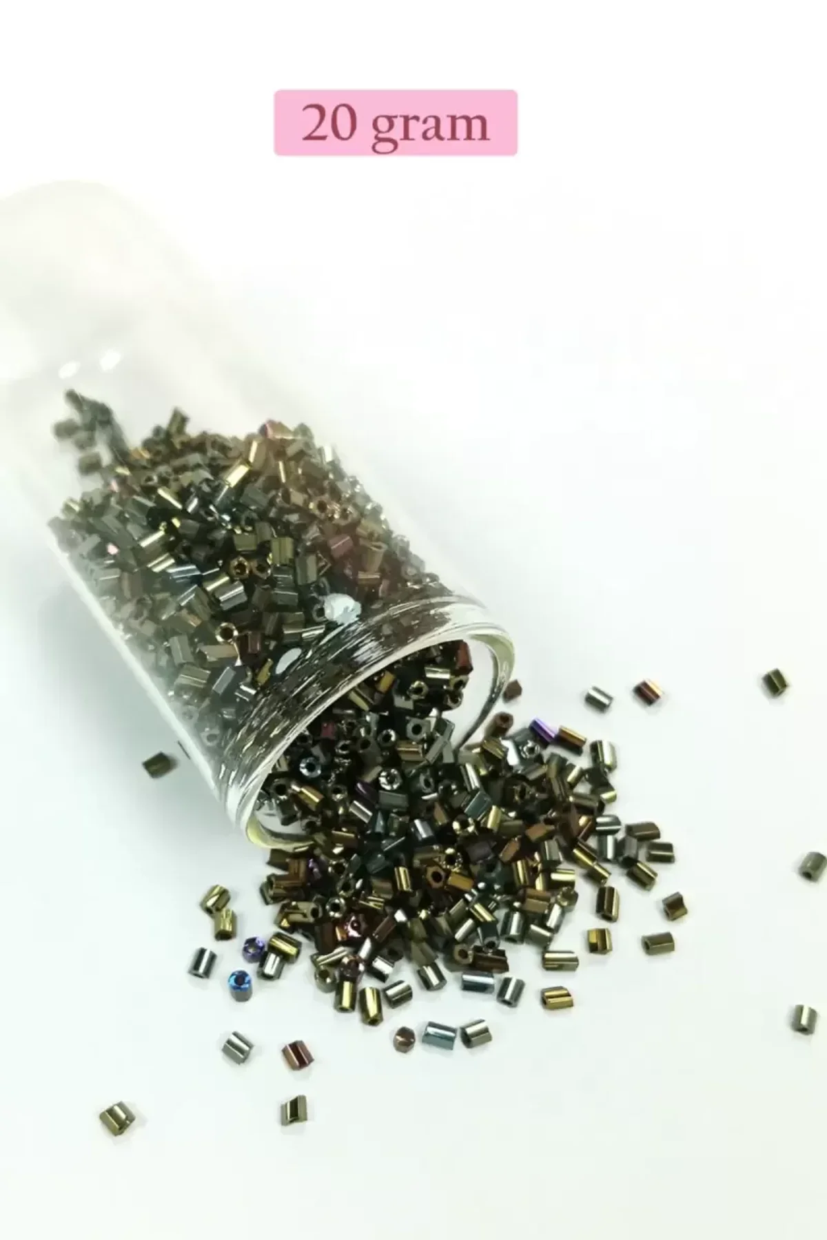Kesme Cam Boncuk 2mm - 20 Gram - Asker Yeşili -BNC340