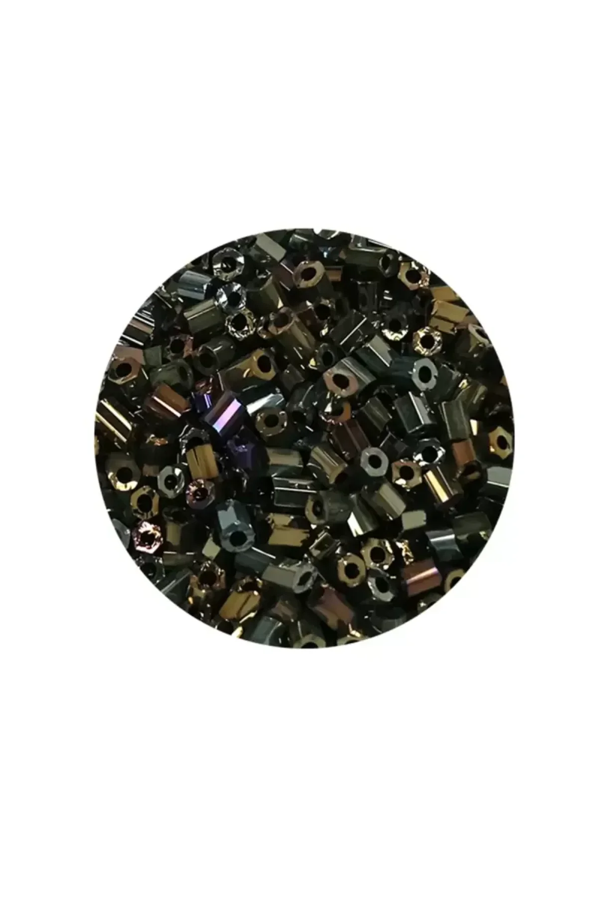Kesme Cam Boncuk 2mm - 20 Gram - Asker Yeşili -BNC340 - Just Cheap Store Görsel 2