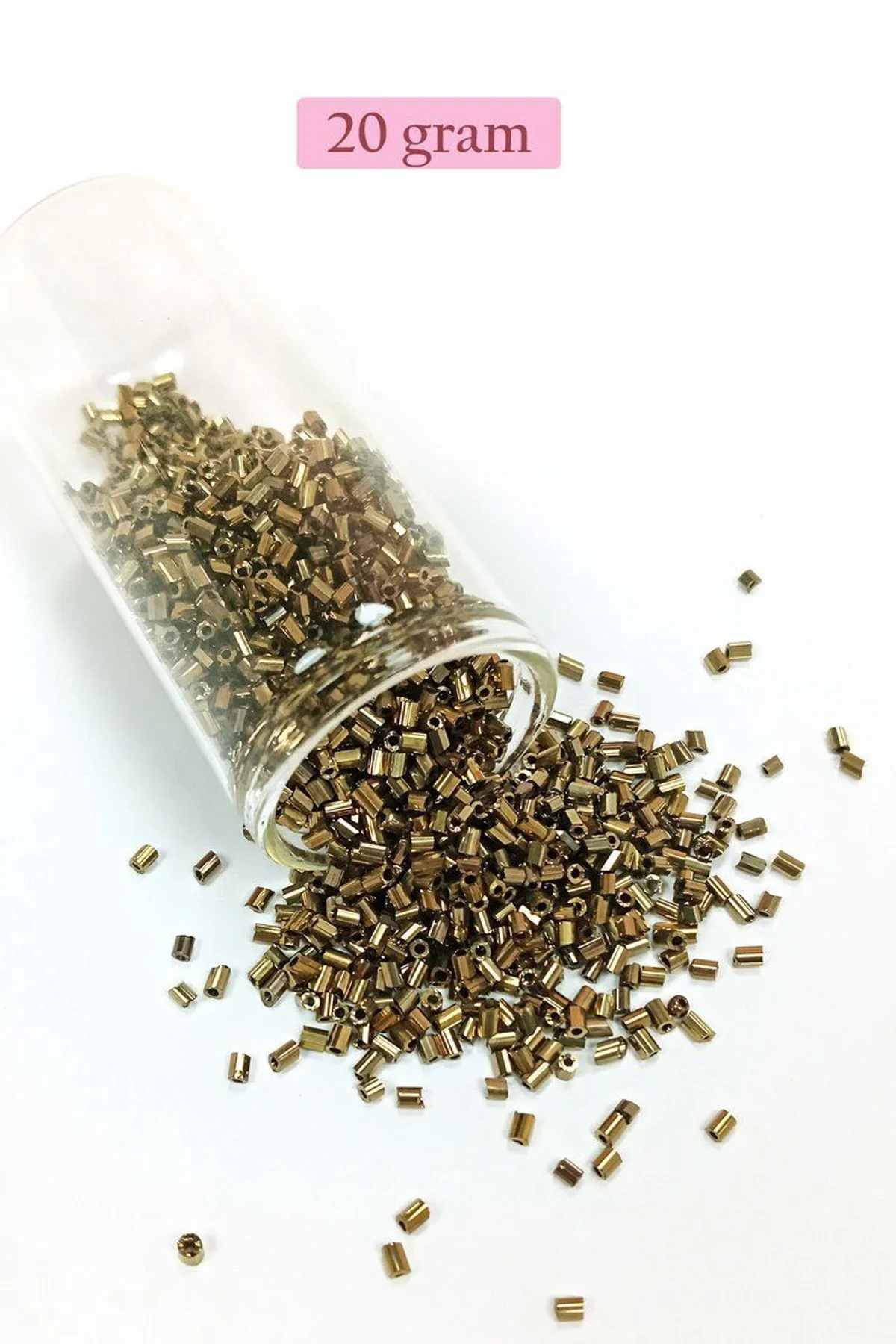 Kesme Cam Boncuk 2mm - 20 Gram - Metalik Sarı -BNC342 - Just Cheap Store Görsel 5