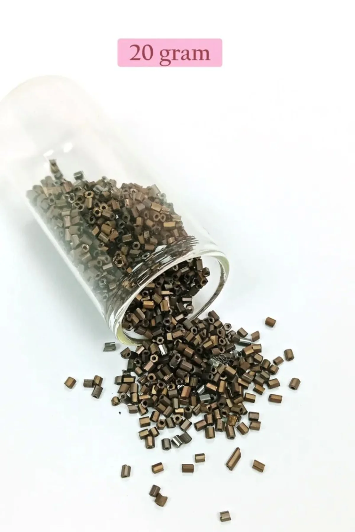 Kesme Cam Boncuk 2mm - 20 Gram - Mat Kahverengi -BNC348 - Just Cheap Store Görsel 3