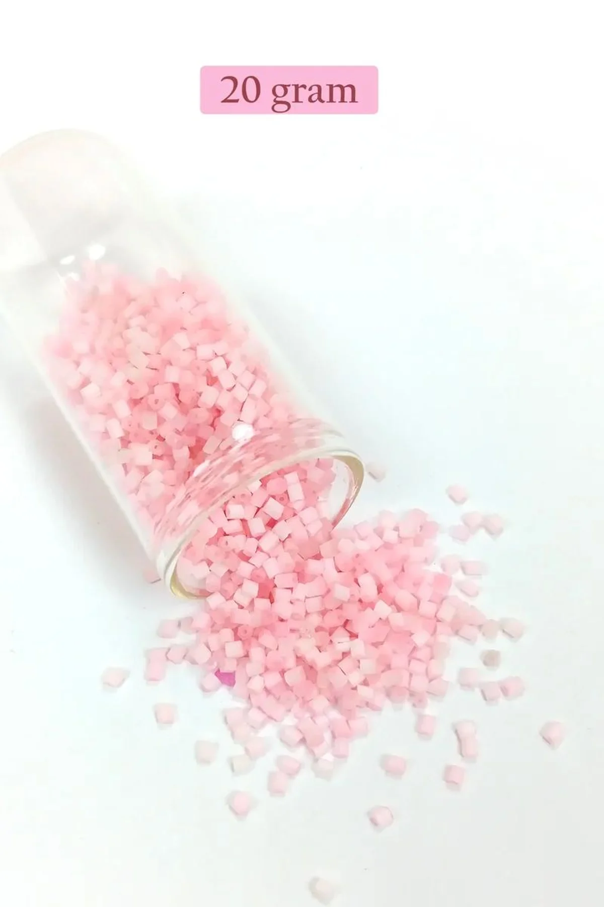 Kesme Cam Boncuk 2mm - 20 Gram - Şeker Pembe -BNC350 - Just Cheap Store Görsel 3