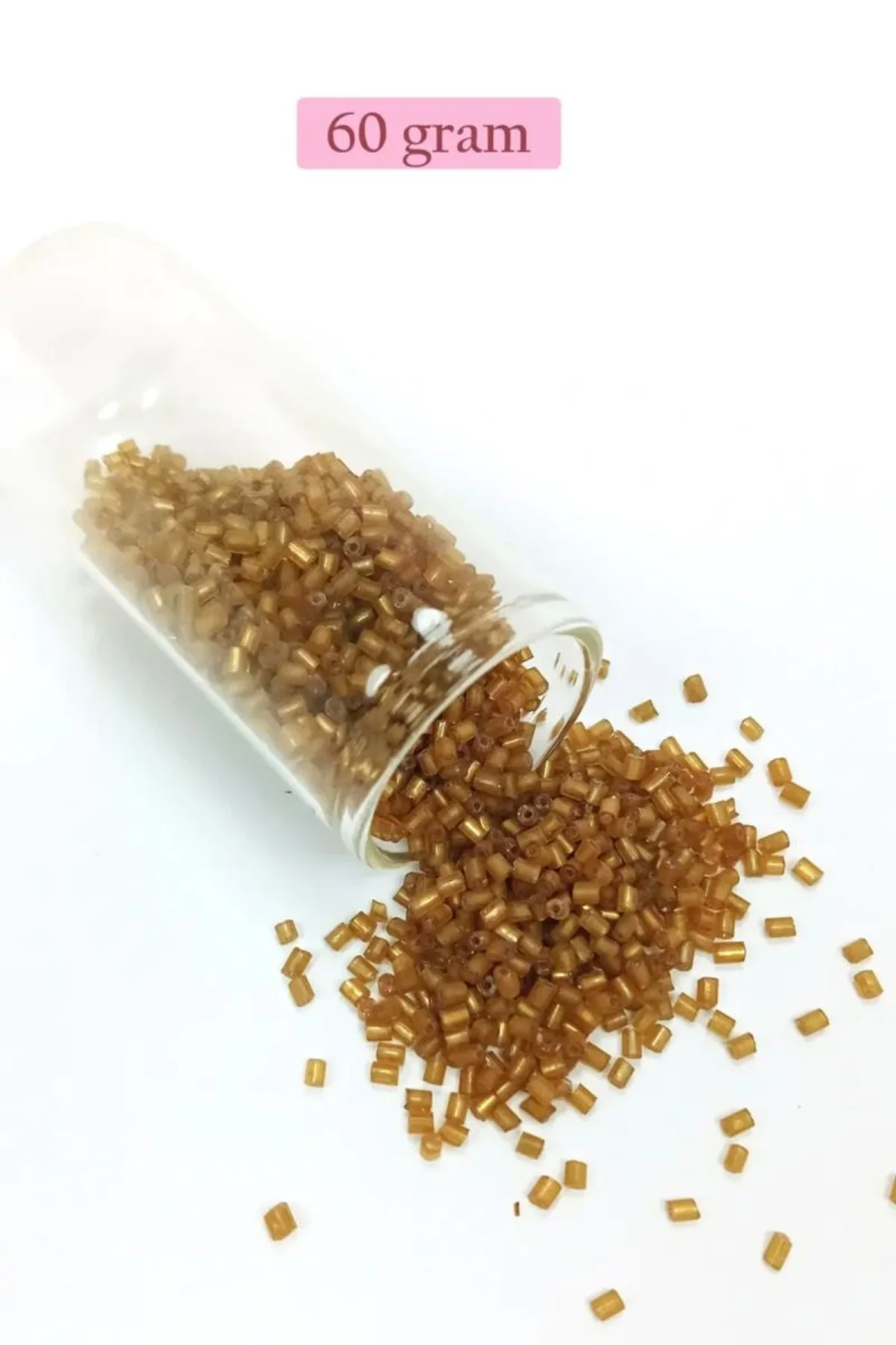 Kesme Cam Boncuk 2mm - 60 Gram - Şeffaf Kahverengi - BNC354 - Just Cheap Store Görsel 3