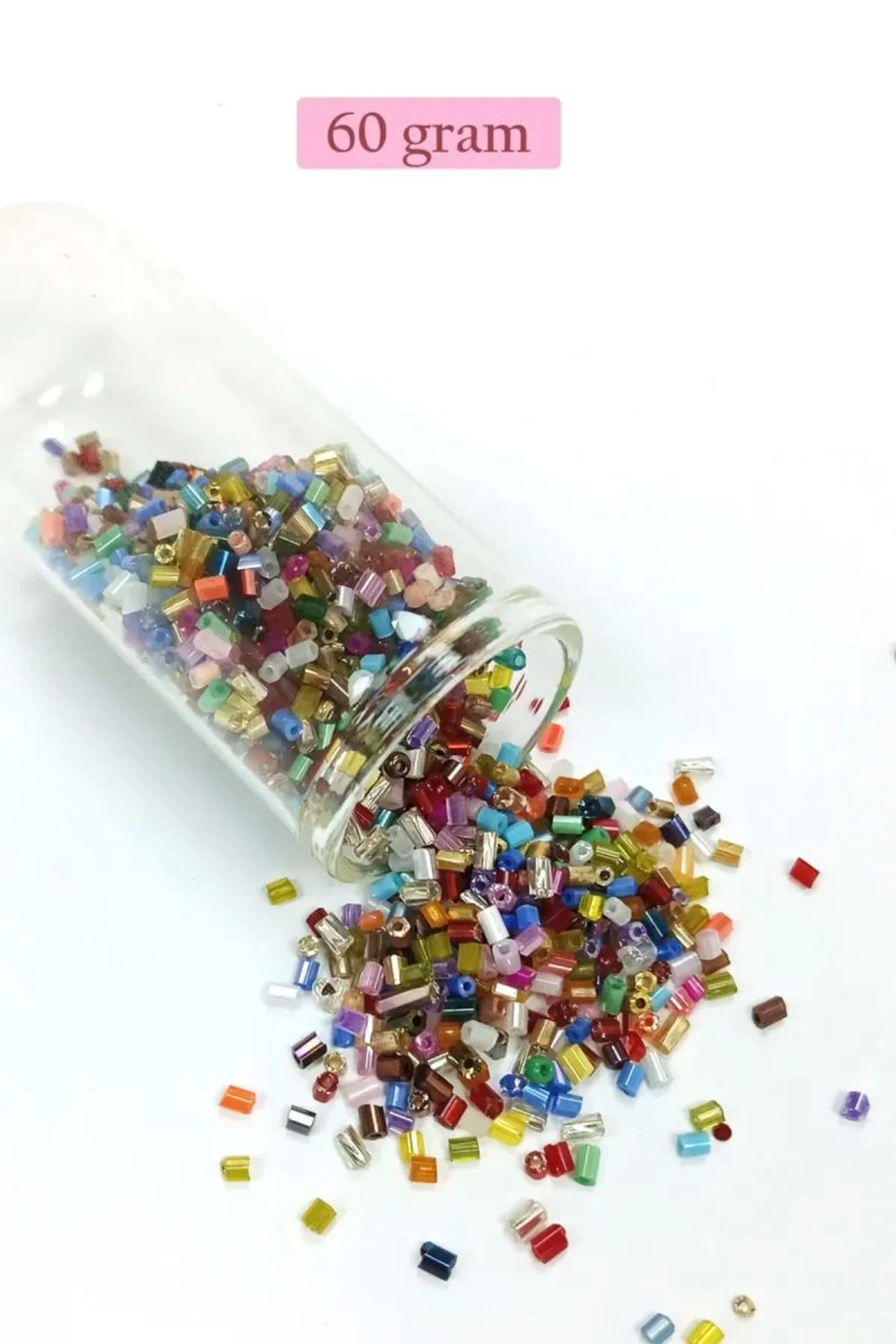 Kesme Cam Boncuk 2mm - 60 Gram - Karışık Renkli - BNC357 - Just Cheap Store Görsel 3