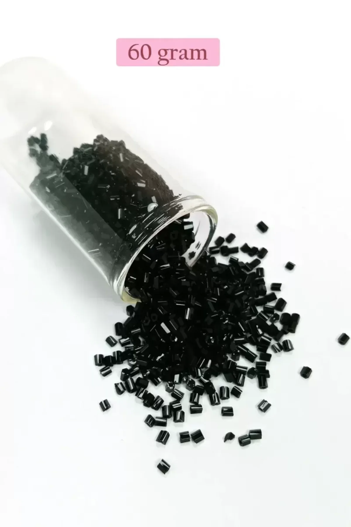 Kesme Cam Boncuk 2mm - 60 Gram - Siyah - BNC360