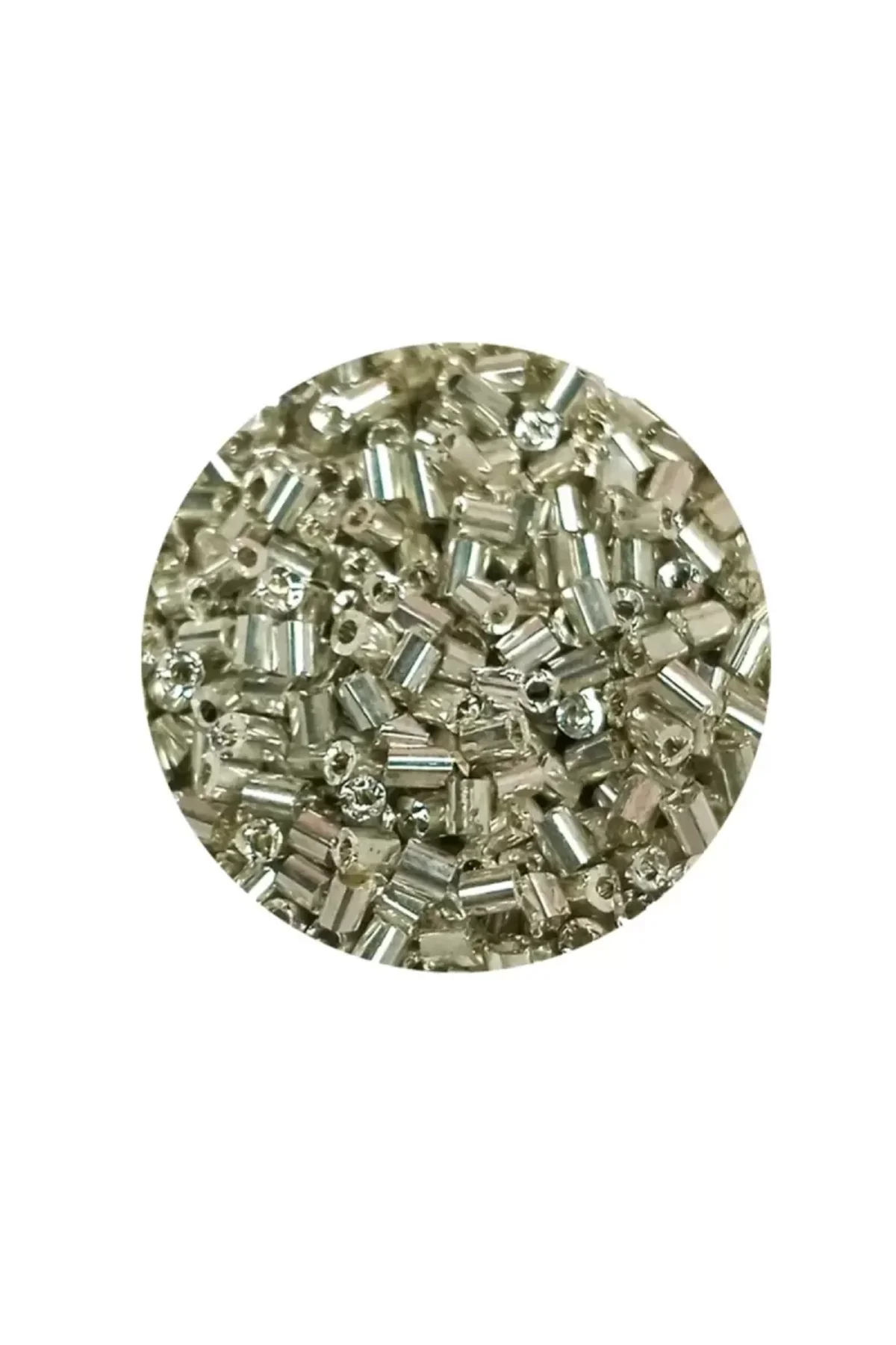 Kesme Cam Boncuk 2mm - 60 Gram - Parlak Gümüş - BNC376 - Just Cheap Store Görsel 2