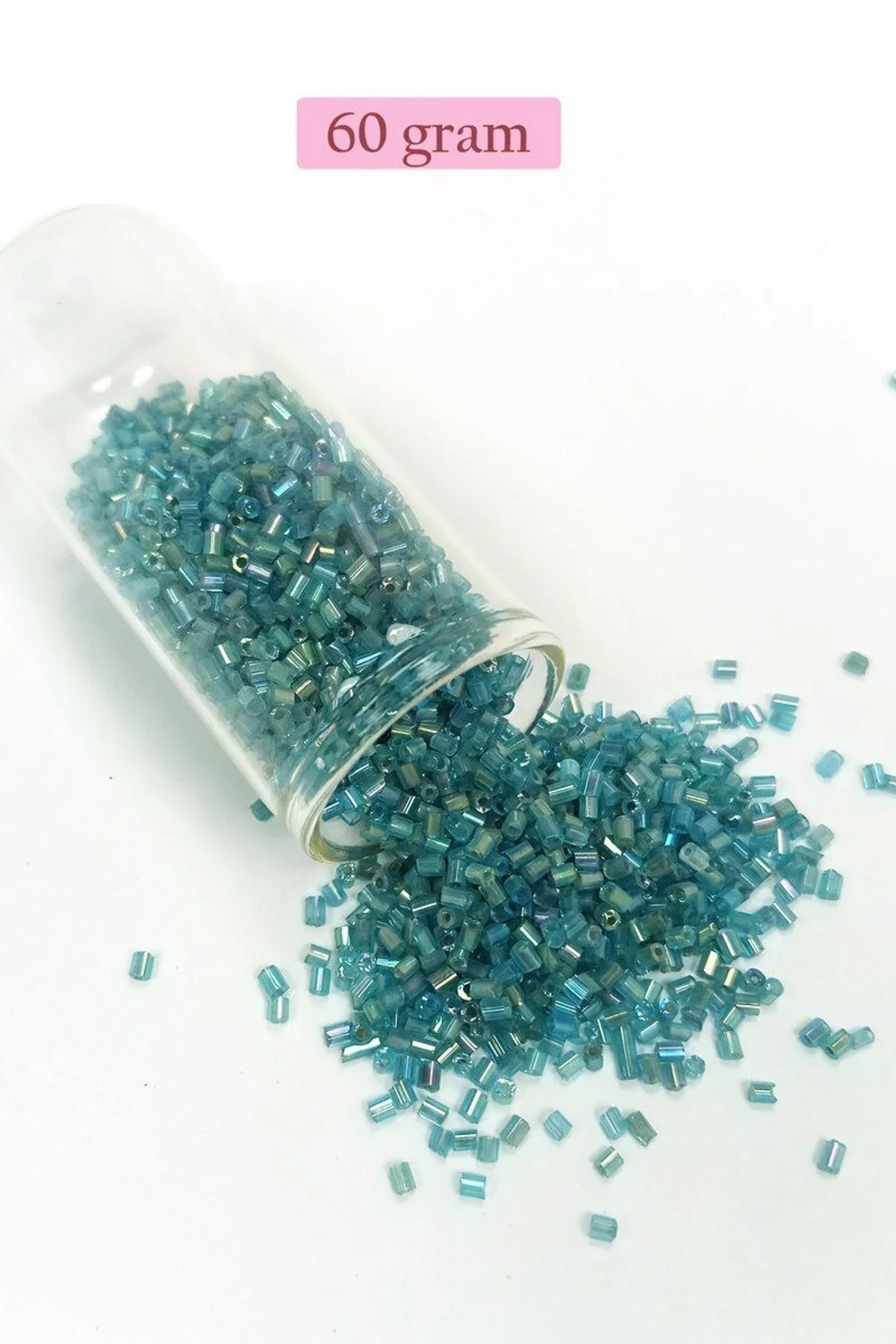 Kesme Cam Boncuk 2mm - 60 Gram - Şeffaf Çam Yeşili - BNC380 - Just Cheap Store Görsel 5