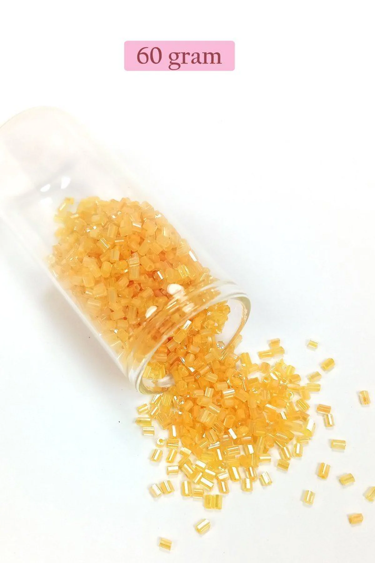 Kesme Cam Boncuk 2mm - 60 Gram - Şeffaf Açık Sarı - BNC383 - Just Cheap Store Görsel 5