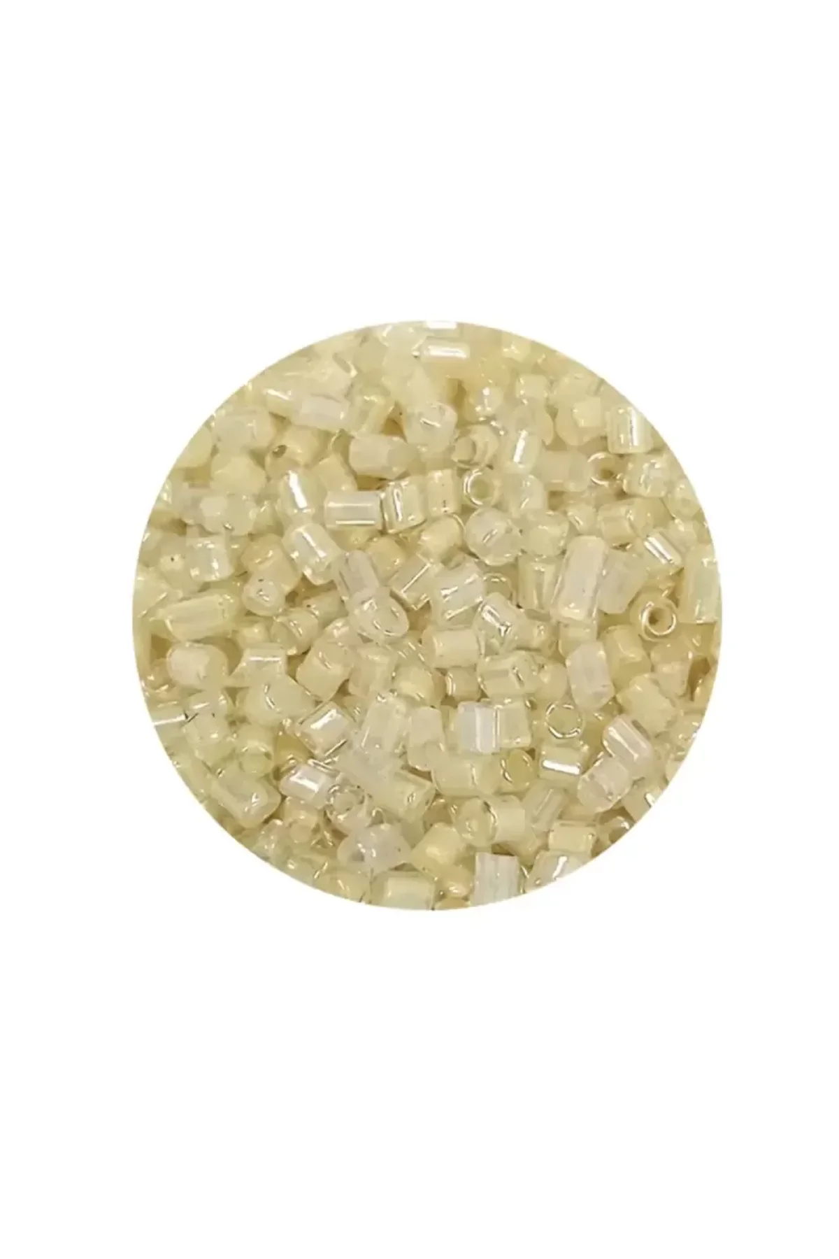 Kesme Cam Boncuk 2mm - 60 Gram - Şeffaf Krem - BNC387 - Just Cheap Store Görsel 2