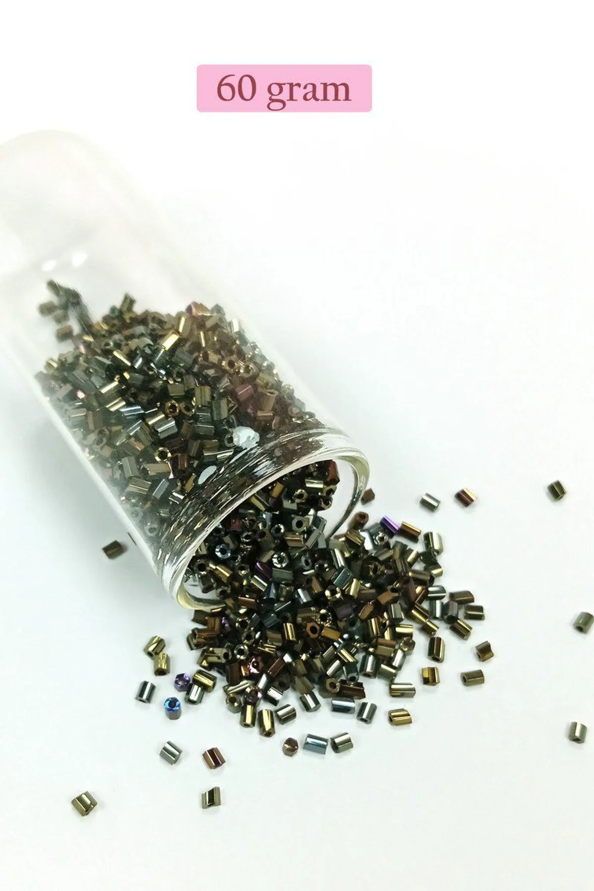 Kesme Cam Boncuk 2mm - 60 Gram - Asker Yeşili - BNC388 - Just Cheap Store Görsel 5