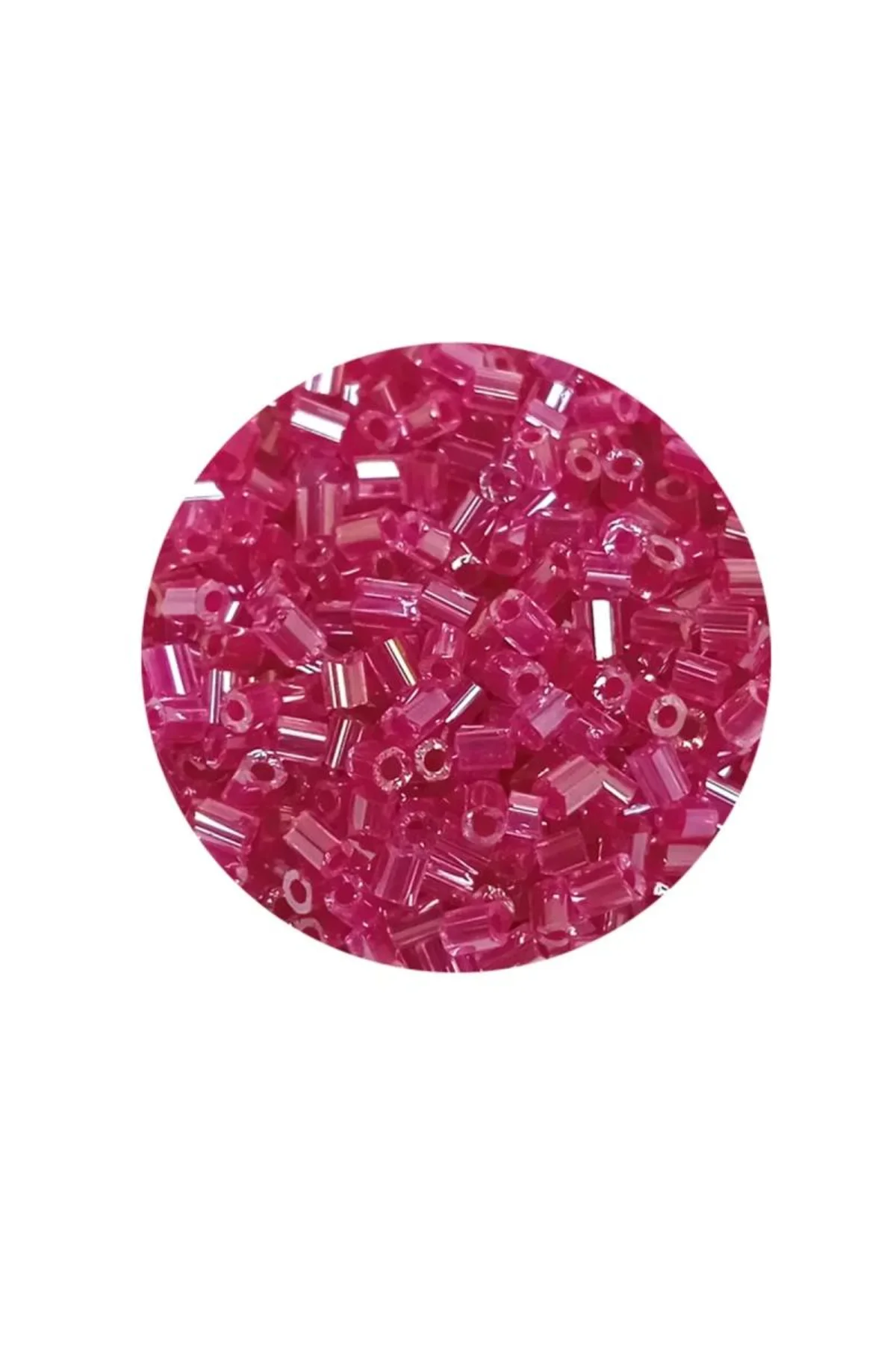 Kesme Cam Boncuk 2mm - 60 Gram - Şeffaf Koyu Pembe - BNC394 - Just Cheap Store Görsel 4
