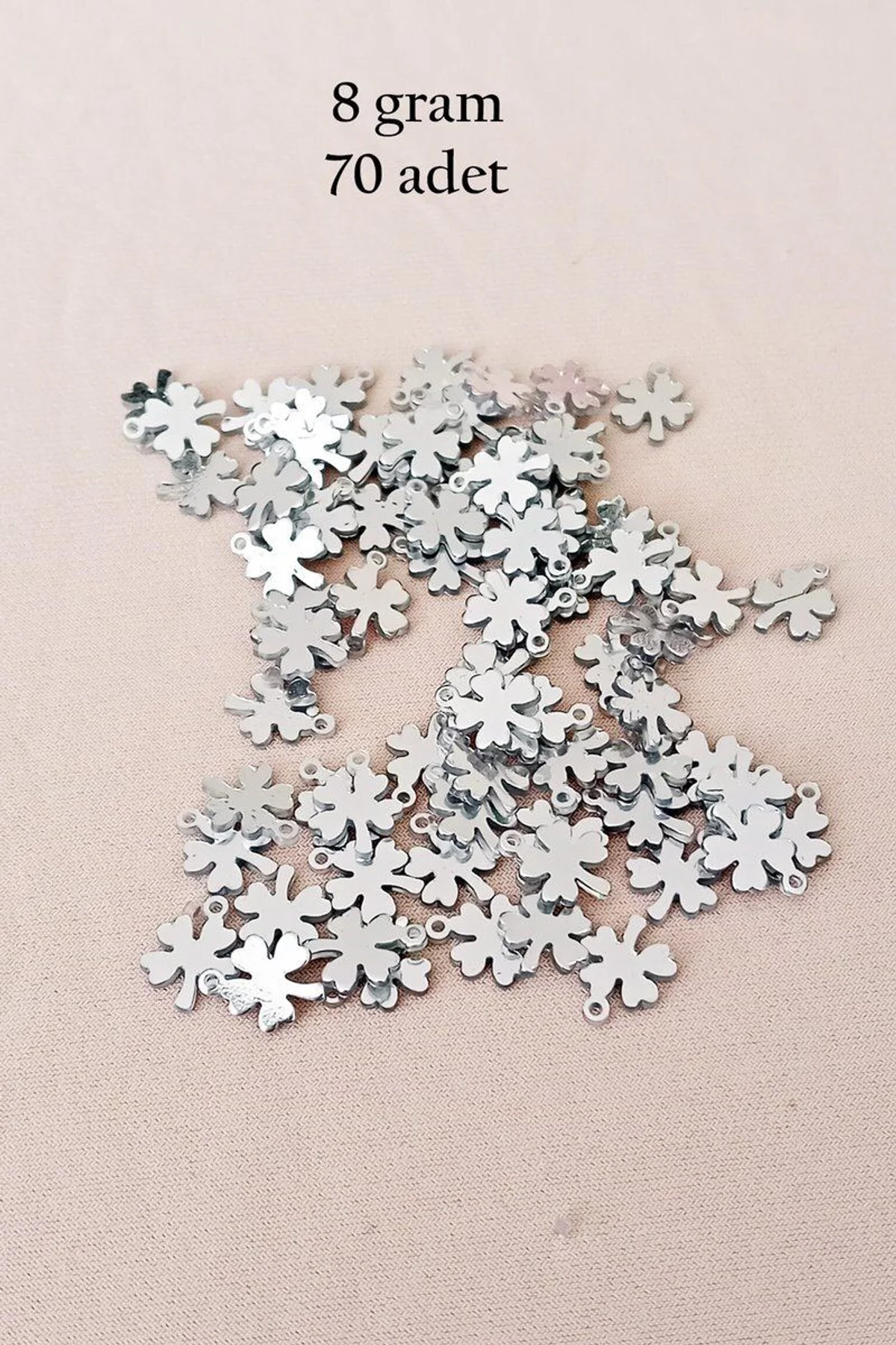 Oya Abiye Bileklik Kolye Pleksi Metalik Plastik Pul Gümüş Renk 8 gram 70 adet - BNC502 - Just Cheap Store Görsel 5