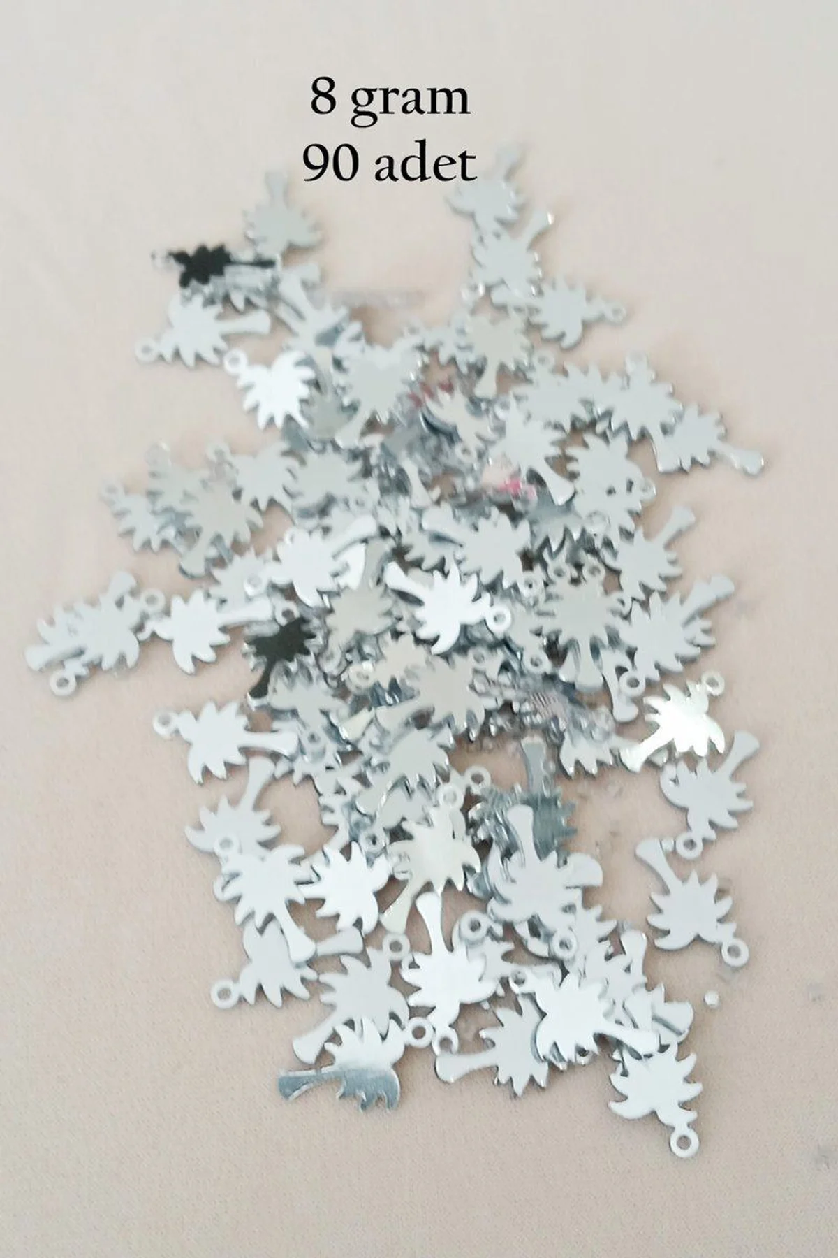 Oya Abiye Bileklik Kolye Pleksi Metalik Plastik Pul Gümüş Renk 8 gram 90 adet - BNC506 - Just Cheap Store Görsel 5