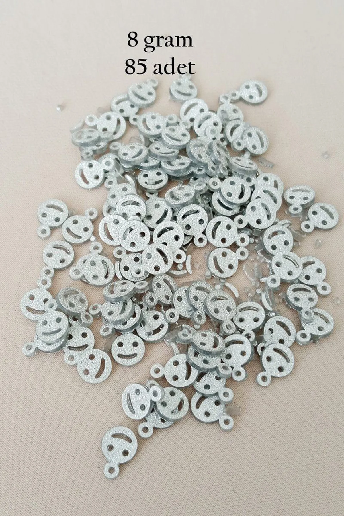 Oya Abiye Bileklik Kolye Pleksi Metalik Plastik Pul Gümüş Renk 8 gram 85 adet - BNC525 - Just Cheap Store Görsel 5