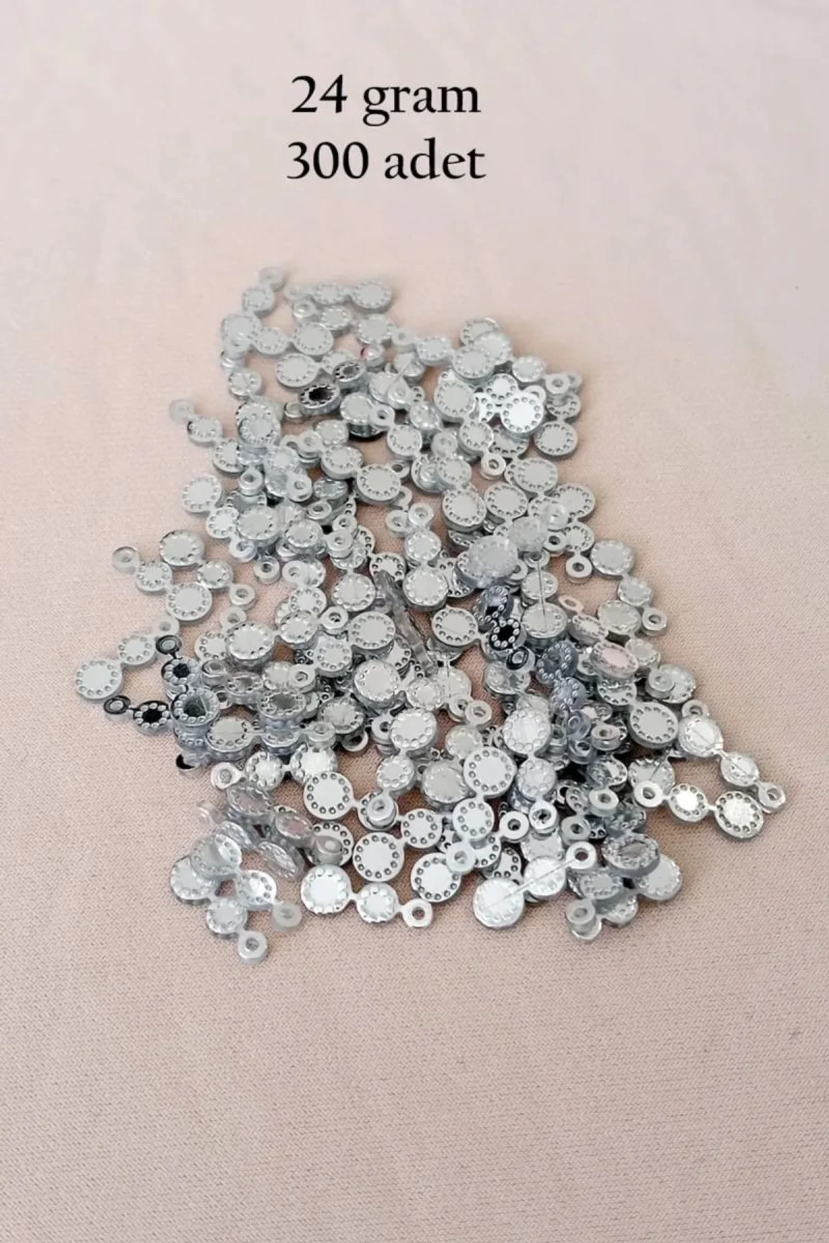 Oya Abiye Bileklik Kolye Pleksi Metalik Plastik Pul Gümüş Renk 24 gram 300 adet - BNC560 - Just Cheap Store Görsel 3