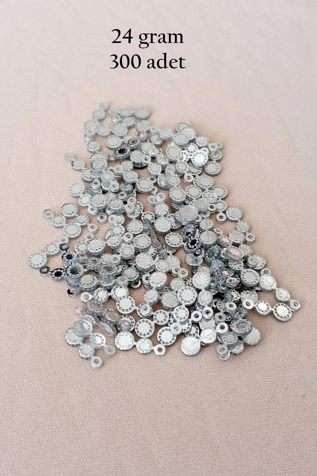 Oya Abiye Bileklik Kolye Pleksi Metalik Plastik Pul Gümüş Renk 24 gram 300 adet - BNC560 - Just Cheap Store Görsel 5