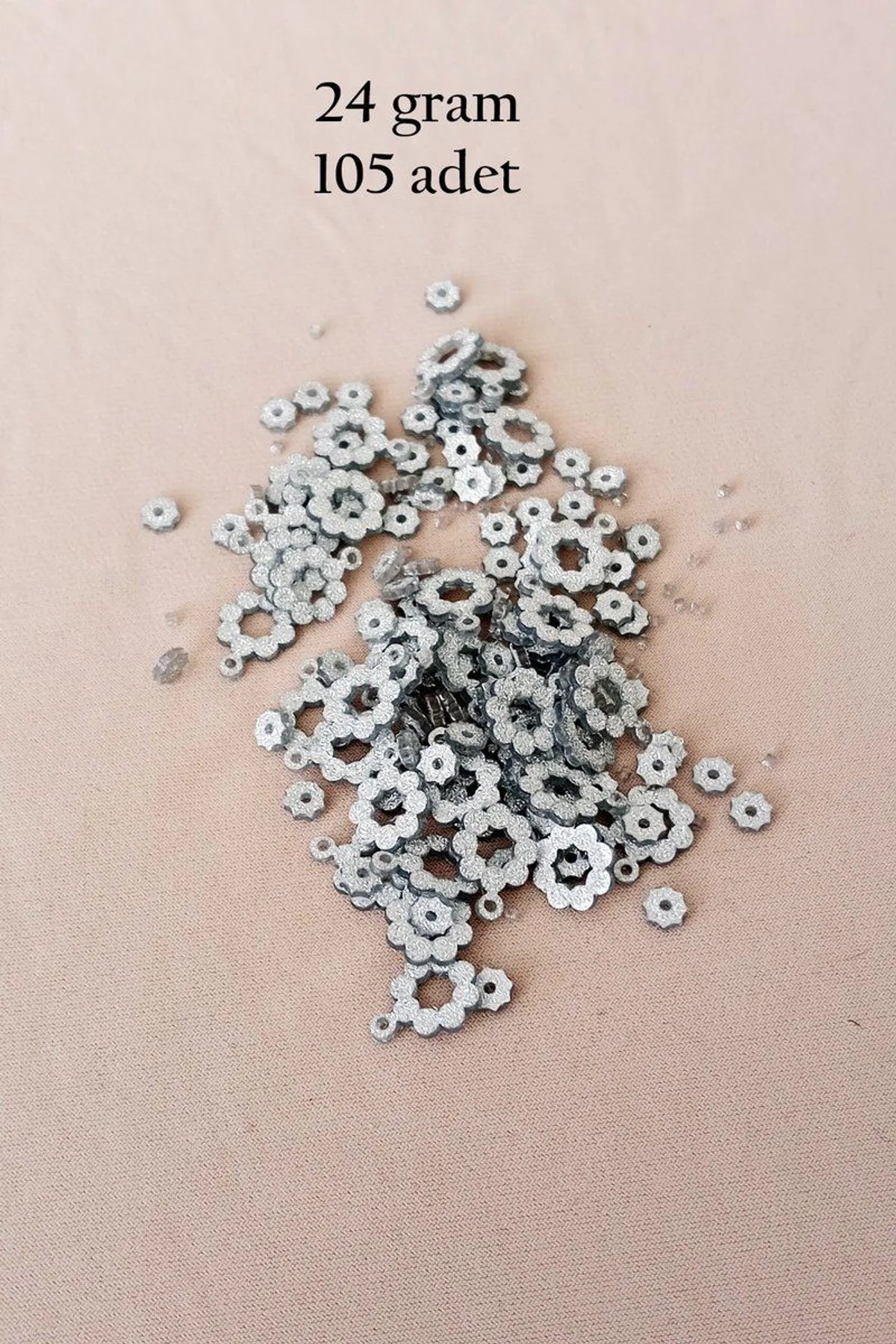 Oya Abiye Bileklik Kolye Pleksi Metalik Plastik Pul Gümüş Renk 24 gram 105 adet - BNC561 - Just Cheap Store Görsel 5