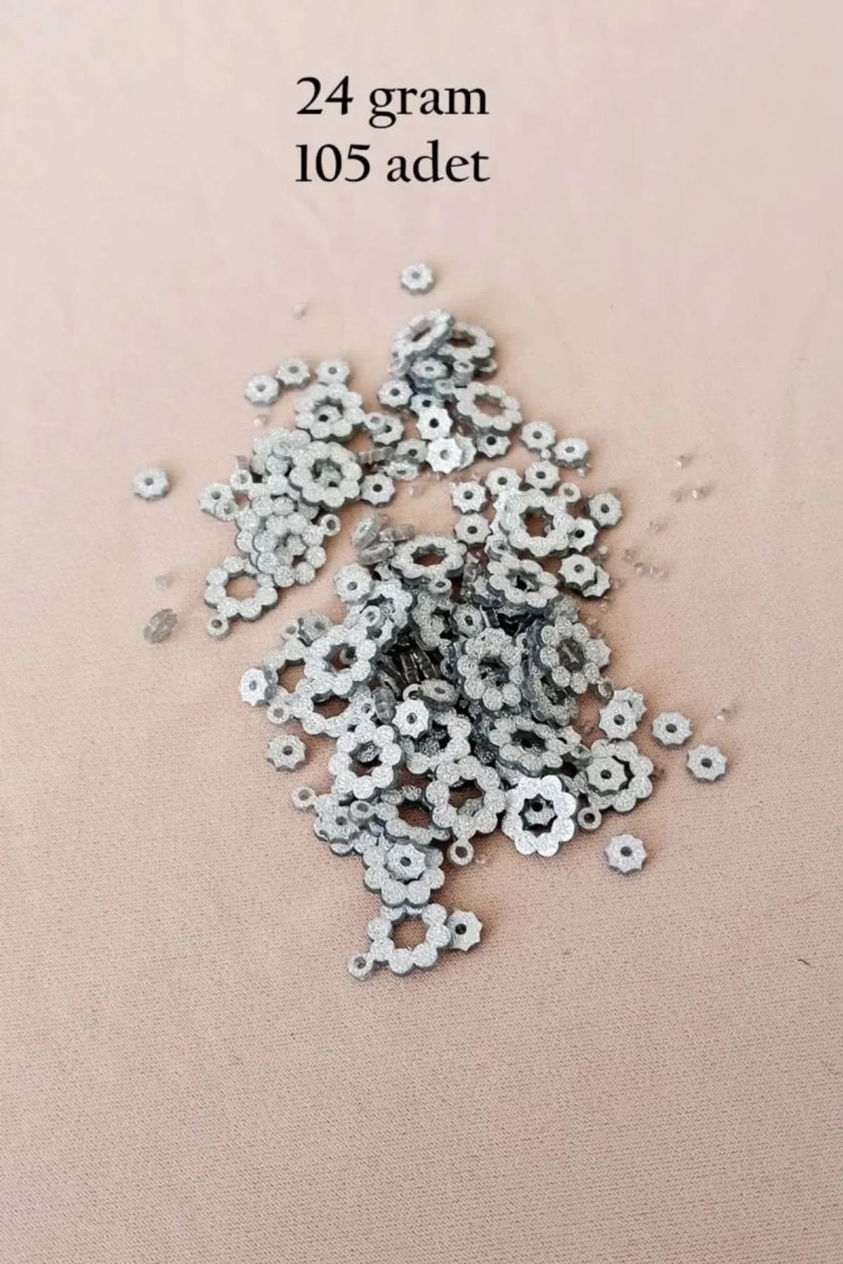 Oya Abiye Bileklik Kolye Pleksi Metalik Plastik Pul Gümüş Renk 24 gram 105 adet - BNC561 - Just Cheap Store Görsel 3