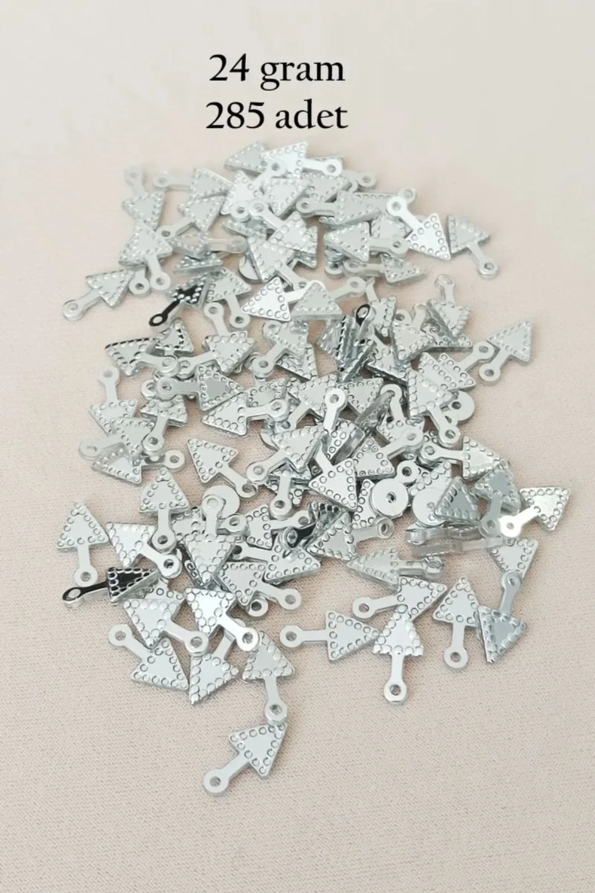 Oya Abiye Bileklik Kolye Pleksi Metalik Plastik Pul Gümüş Renk 24 gram 285 adet - BNC565 - Just Cheap Store Görsel 3