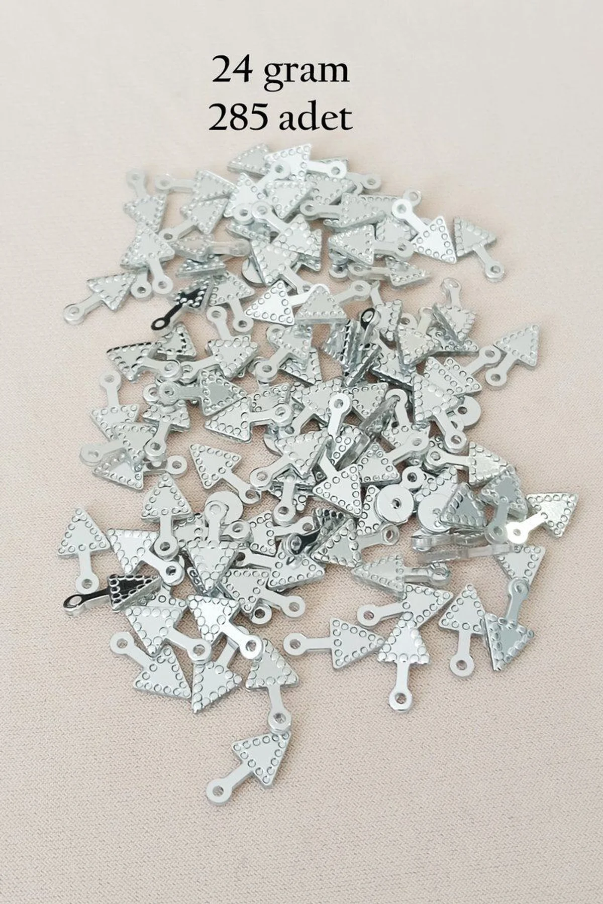 Oya Abiye Bileklik Kolye Pleksi Metalik Plastik Pul Gümüş Renk 24 gram 285 adet - BNC565 - Just Cheap Store Görsel 5