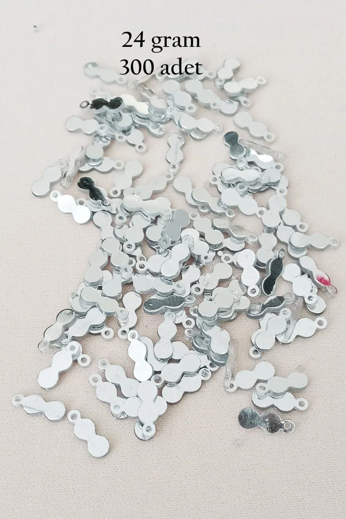 Oya Abiye Bileklik Kolye Pleksi Metalik Plastik Pul Gümüş Renk 24 gram 300 adet - BNC568 - Just Cheap Store Görsel 5