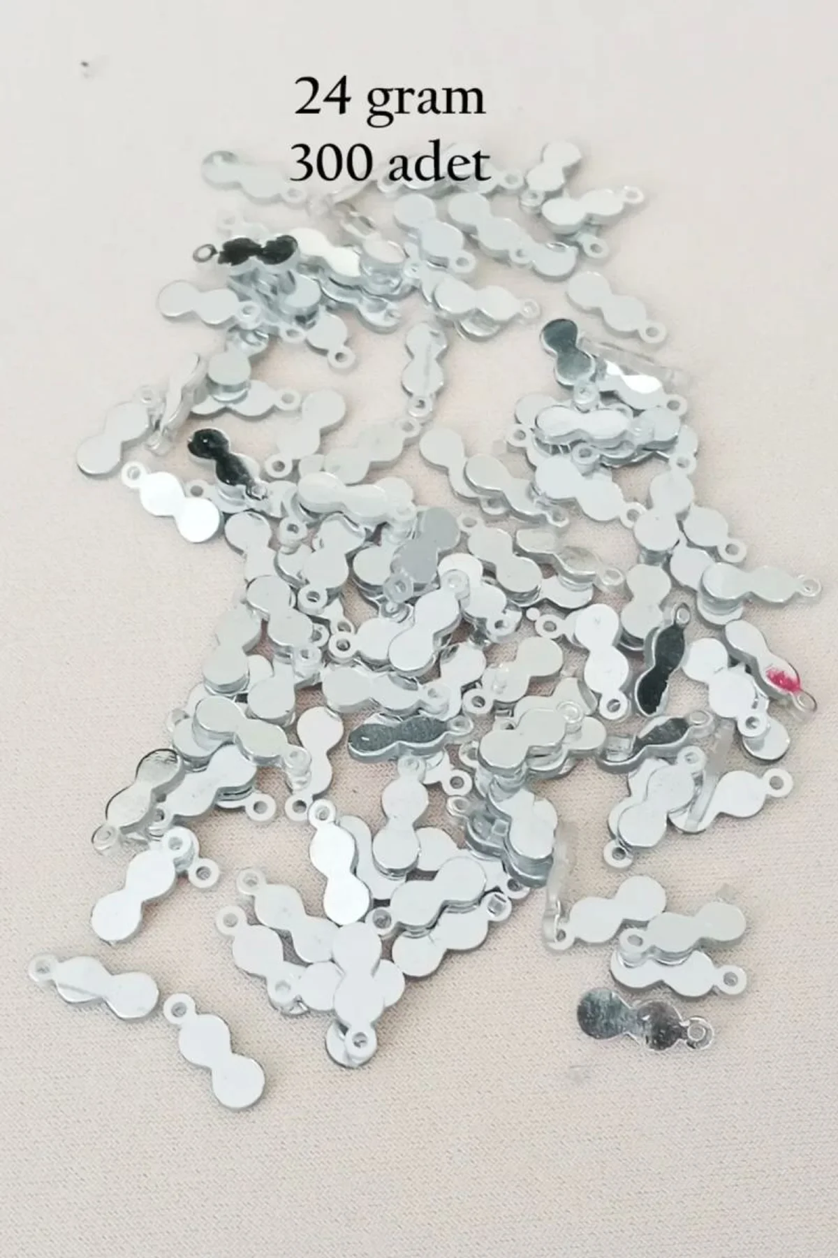 Oya Abiye Bileklik Kolye Pleksi Metalik Plastik Pul Gümüş Renk 24 gram 300 adet - BNC568 - Just Cheap Store Görsel 3