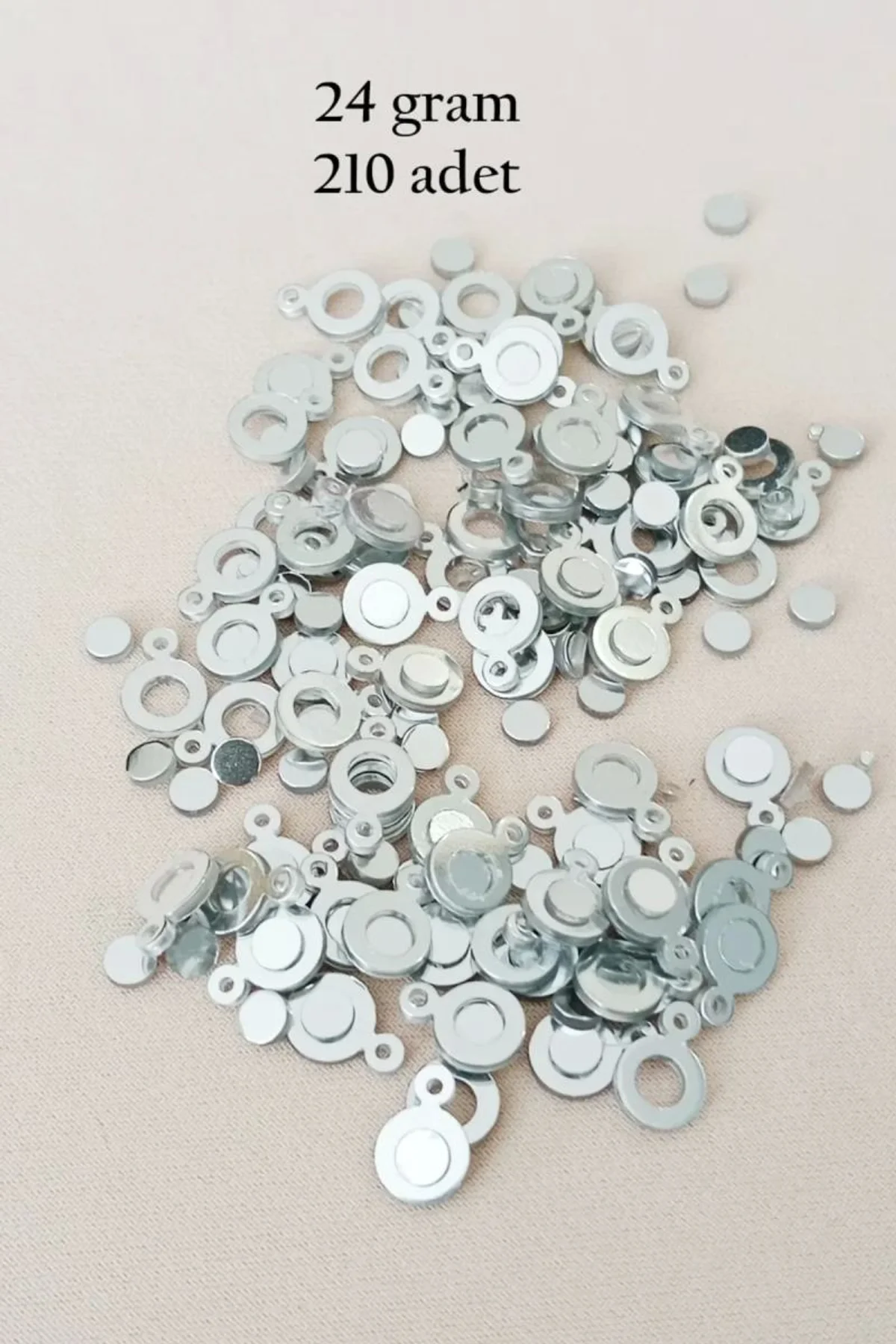 Oya Abiye Bileklik Kolye Pleksi Metalik Plastik Pul Gümüş Renk 24 gram 210 adet - BNC570 - Just Cheap Store Görsel 3