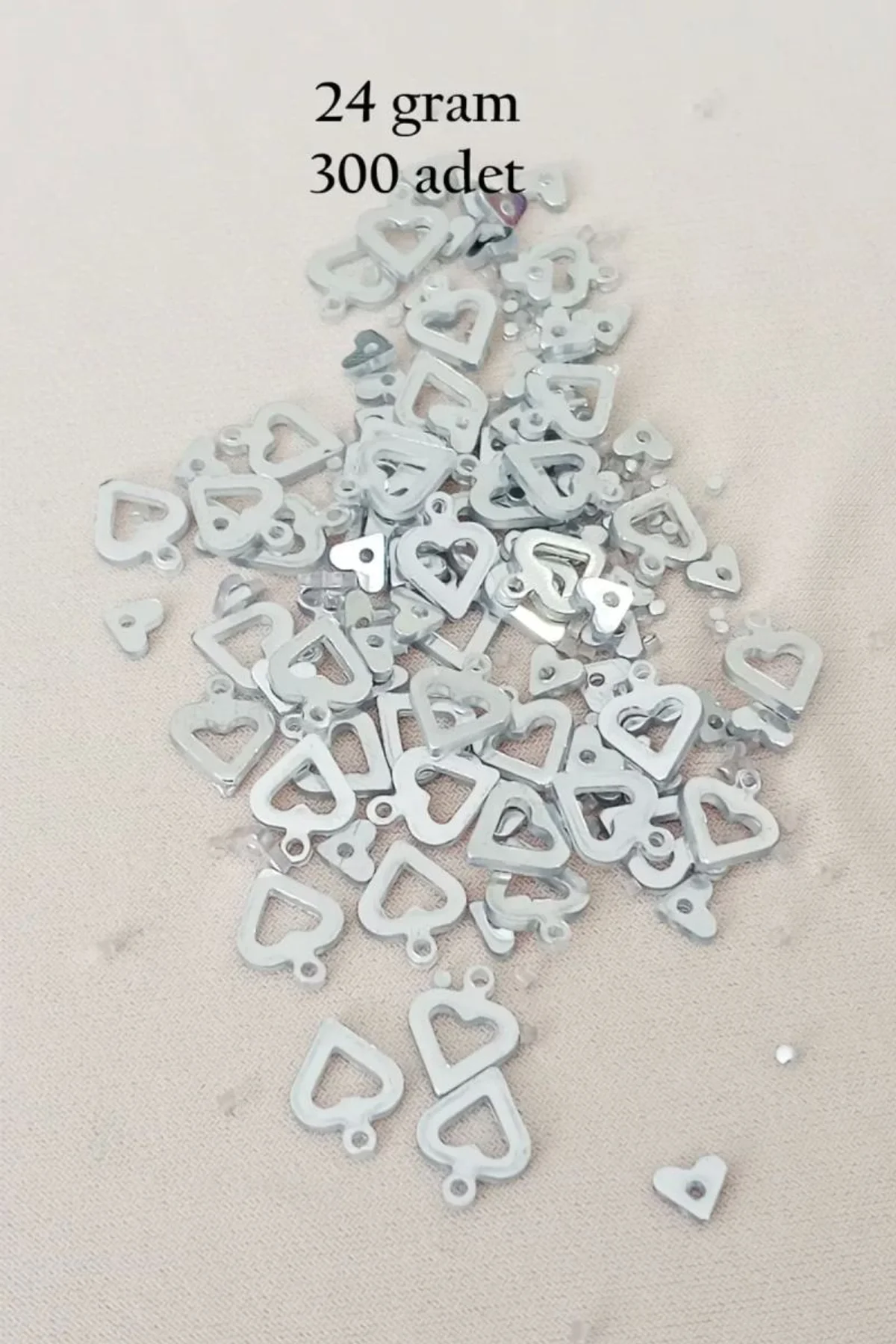 Oya Abiye Bileklik Kolye Pleksi Metalik Plastik Pul Gümüş Renk 24 gram 300 adet - BNC571 - Just Cheap Store Görsel 3